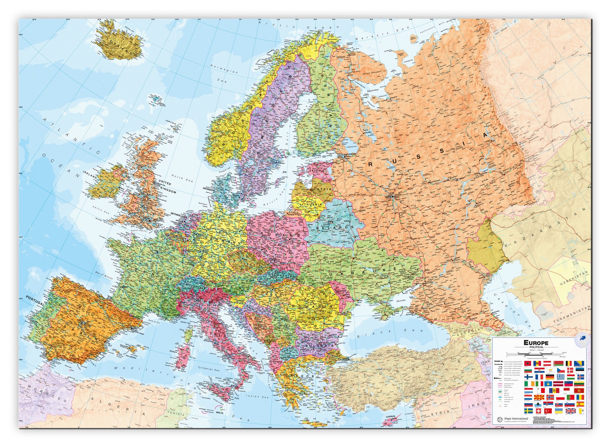 CT00011_L_CANVA - Europe Wall Map Political