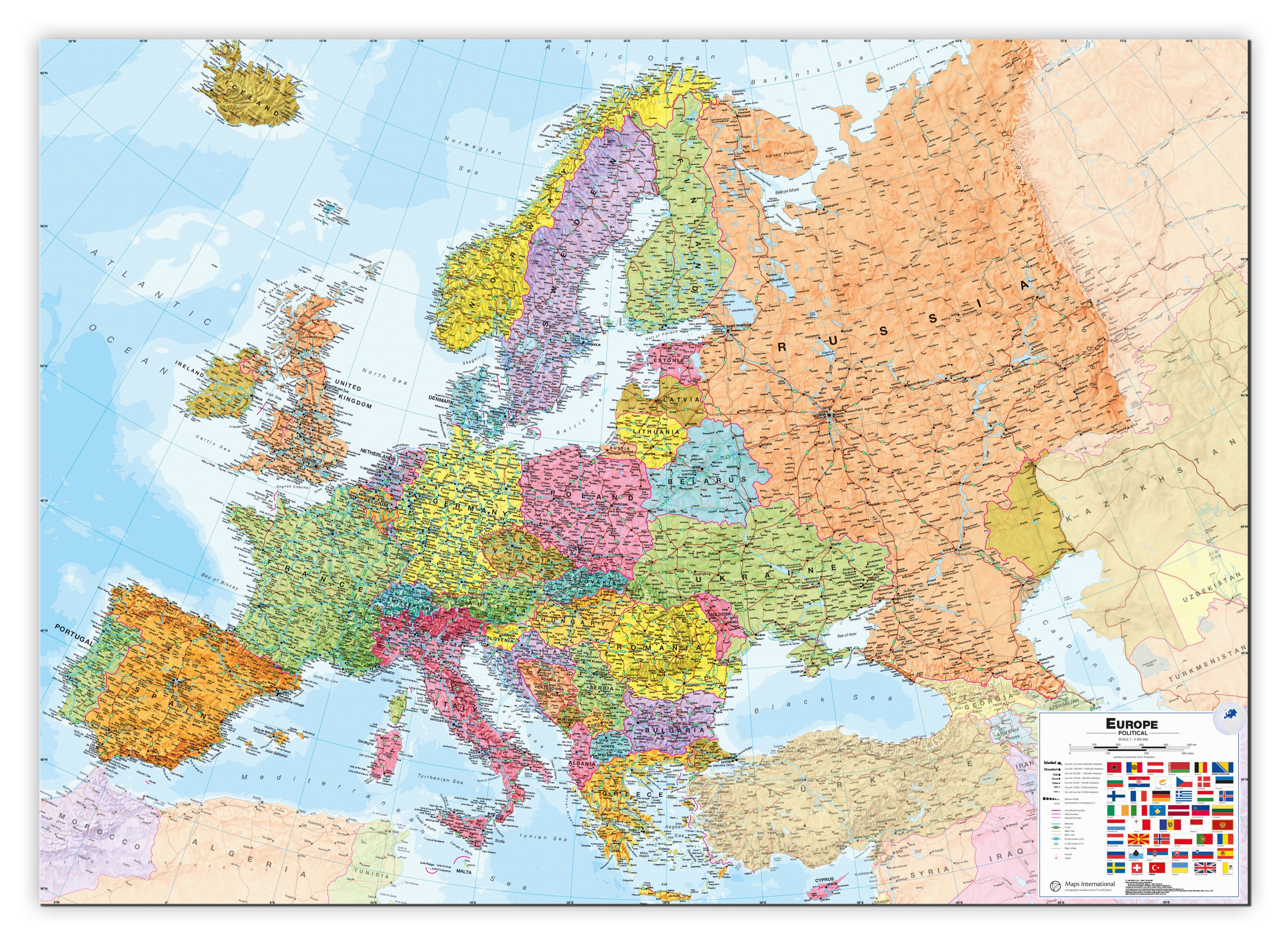 CT00011_H_CANVA - Europe Wall Map Political