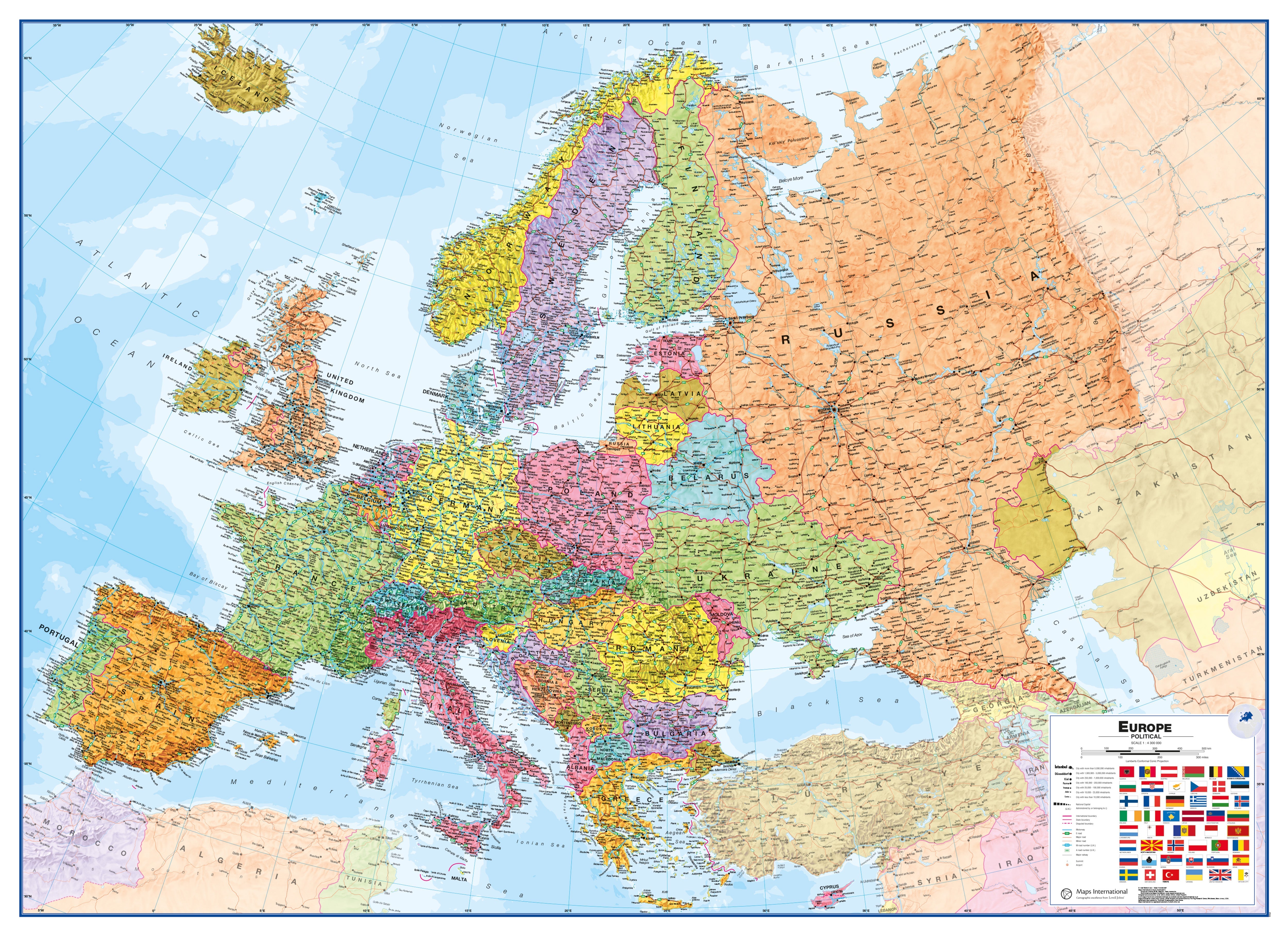 CT00011_L_LAMIN - Europe Wall Map Political