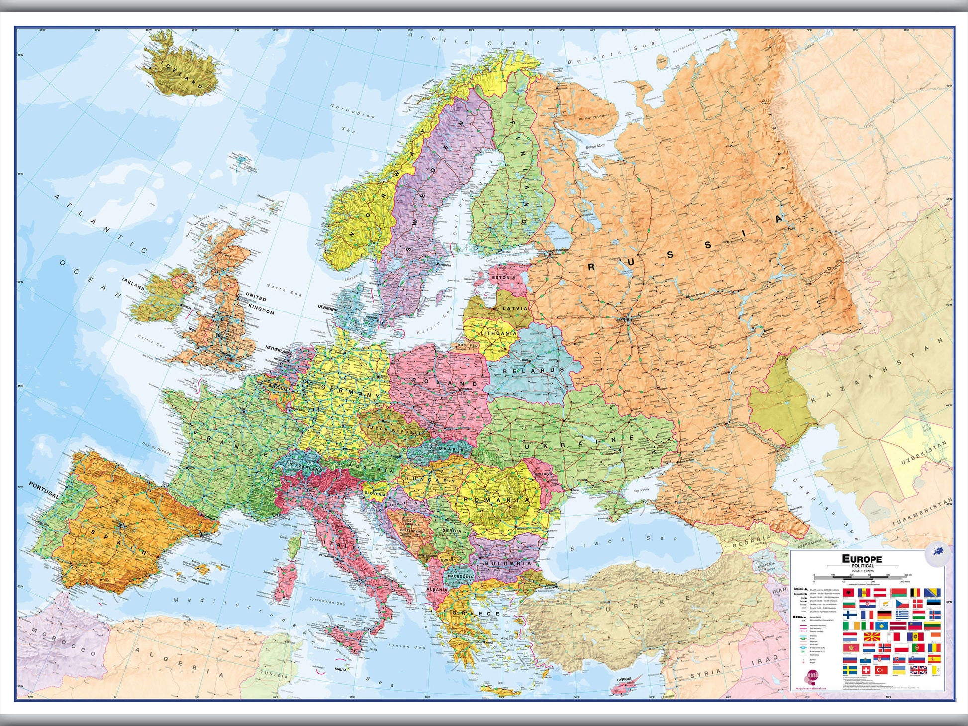 CT00011_H_CANHB - Europe Wall Map Political