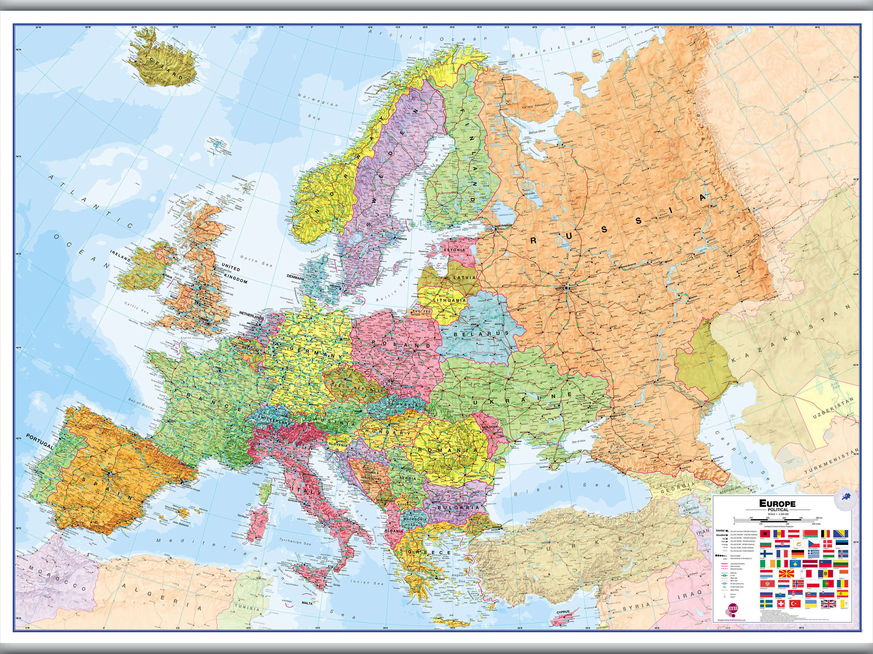 CT00011_H_CANHB - Europe Wall Map Political