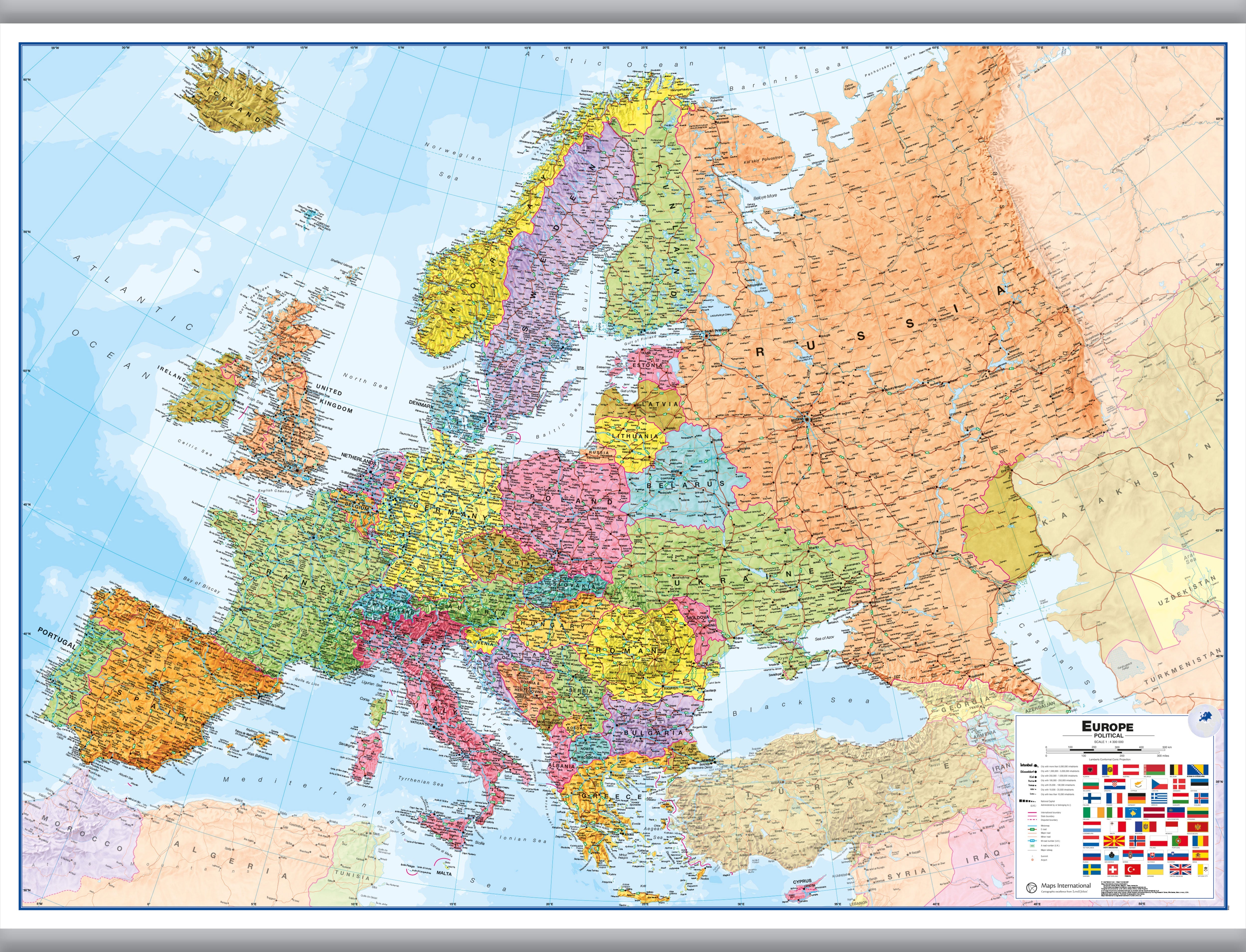 CT00011_L_LAMHB - Europe Wall Map Political
