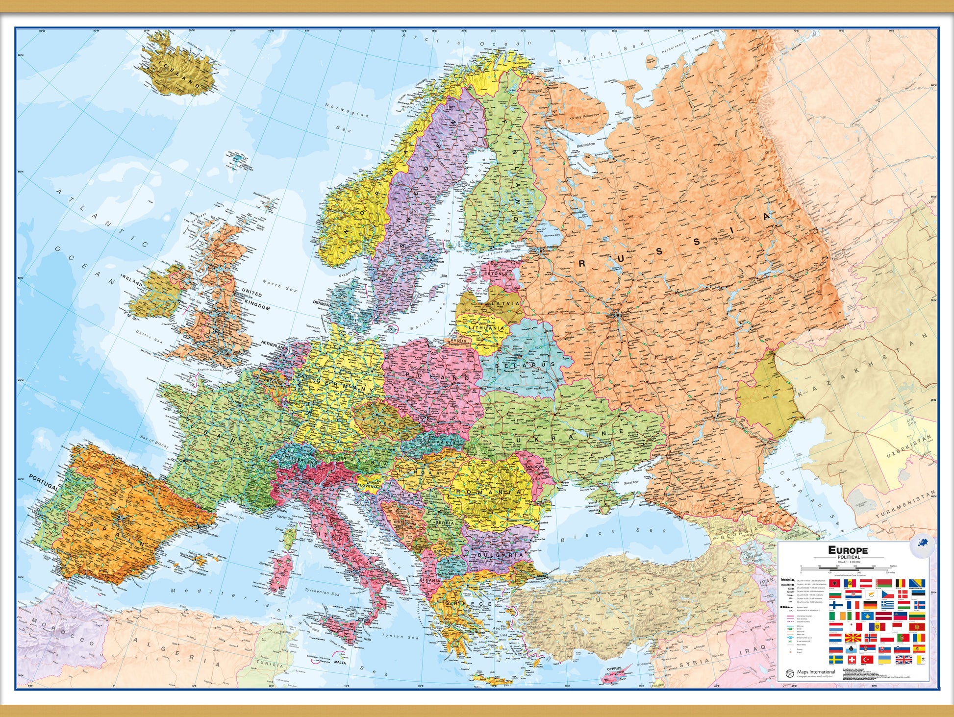 CT00011_L_LWDHB - Europe Wall Map Political