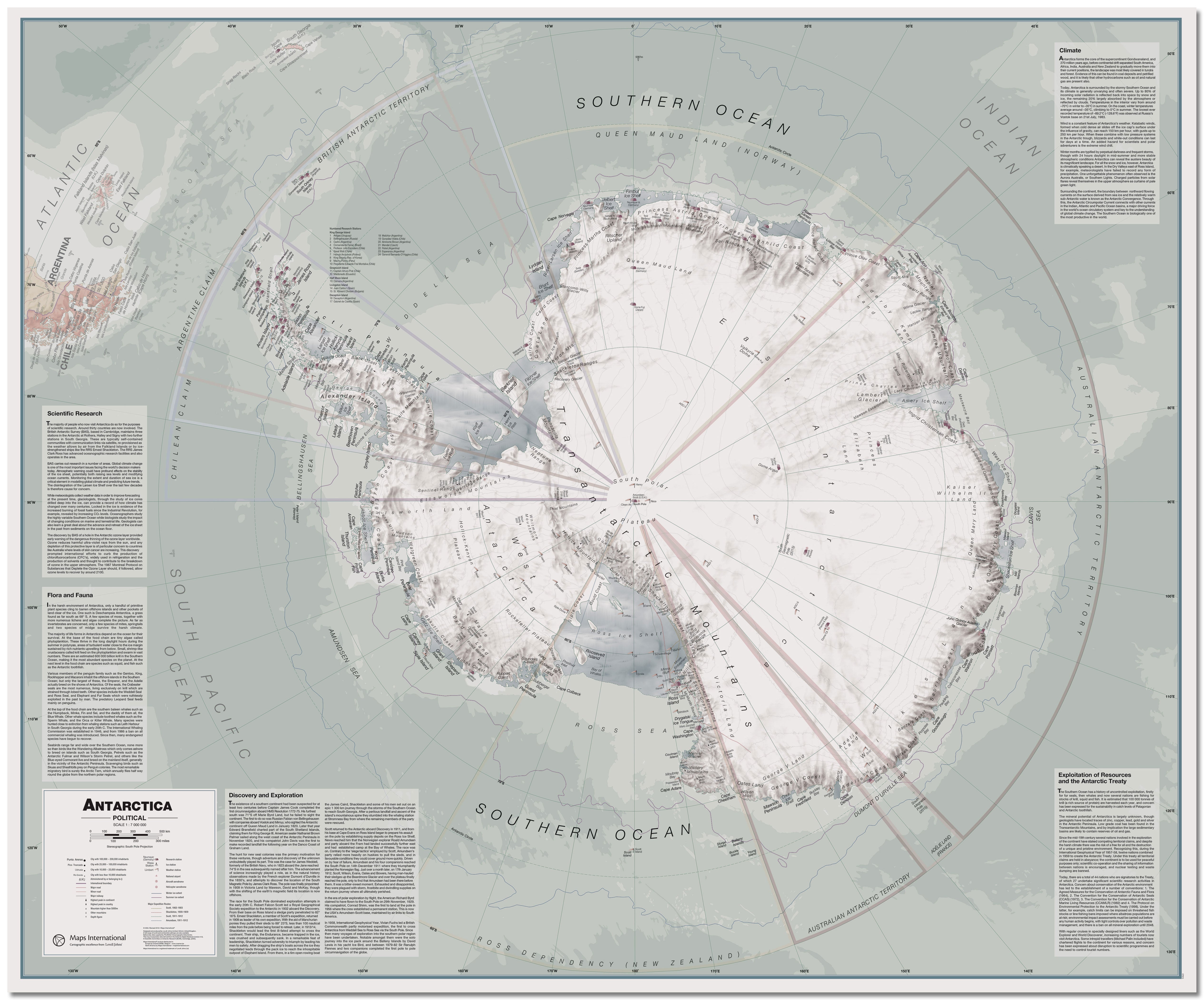 CT00697_LU_LMBRD - Executive Antarctica Wall Map Political