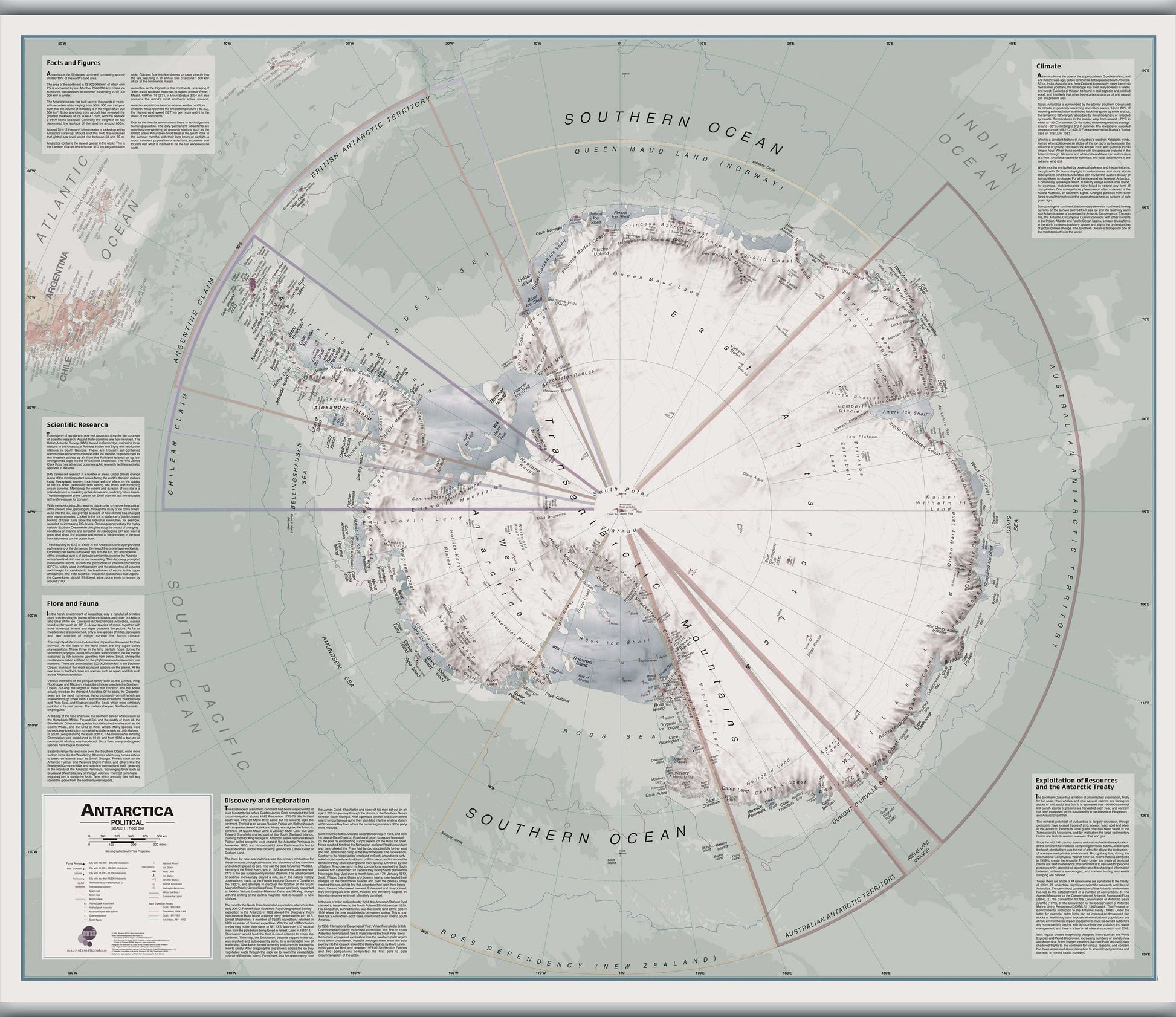 CT00697_L_CANHB - Executive Antarctica Wall Map Political