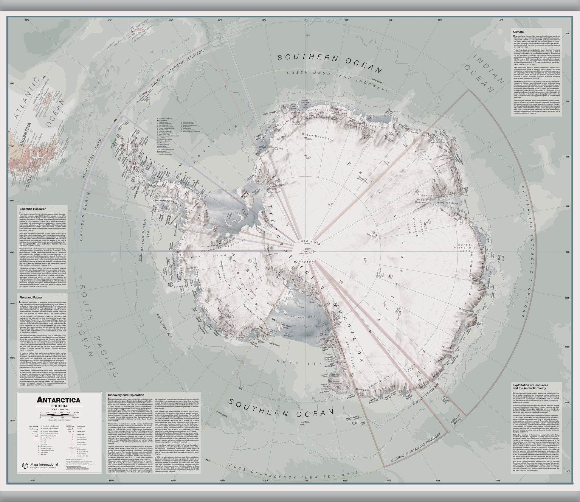 CT00697_LU_LAMHB - Executive Antarctica Wall Map Political
