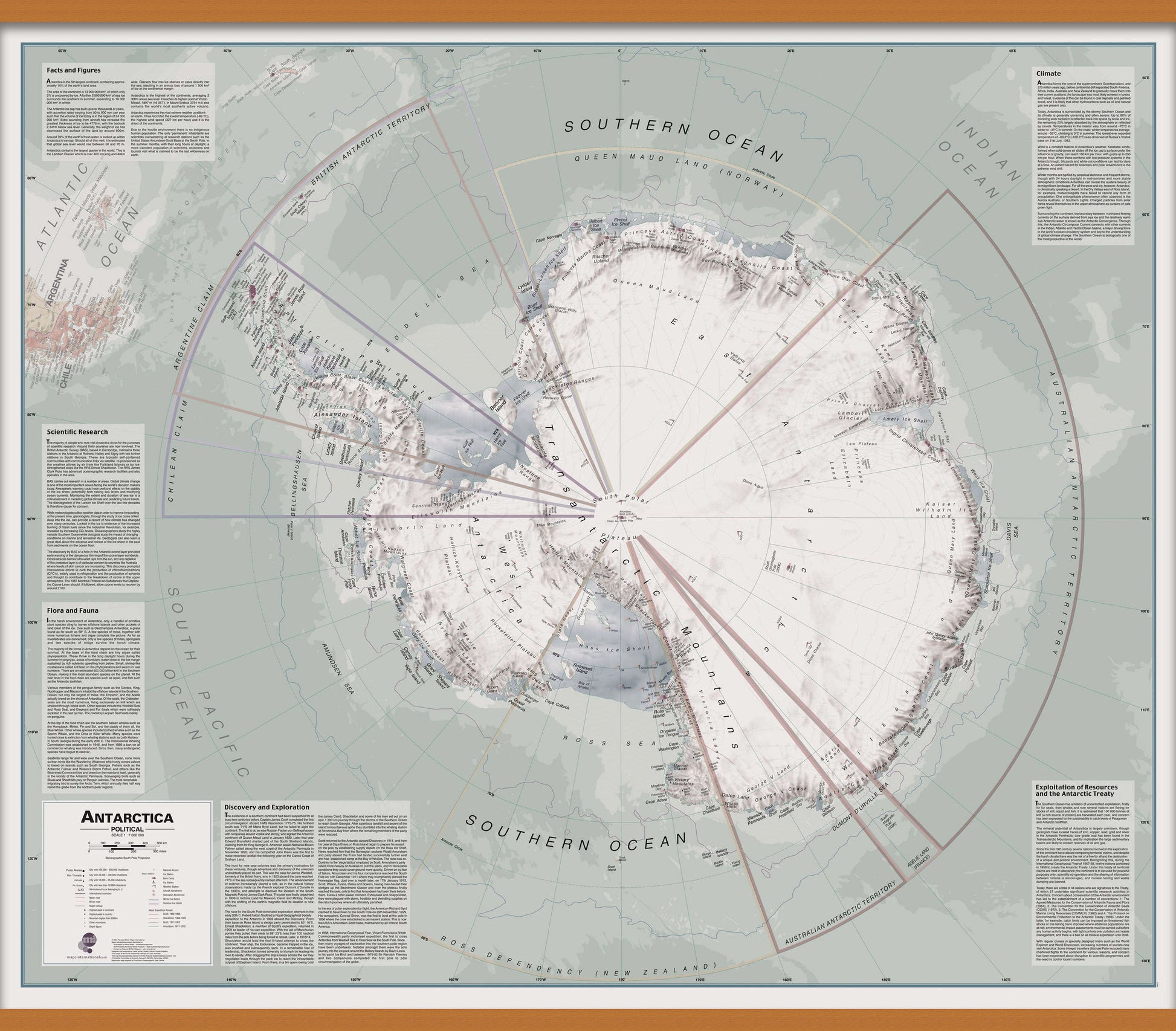 CT00697_L_CWDHB - Executive Antarctica Wall Map Political