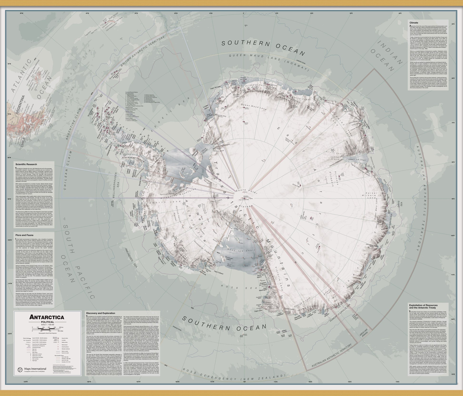CT00697_LU_CWDHB - Executive Antarctica Wall Map Political