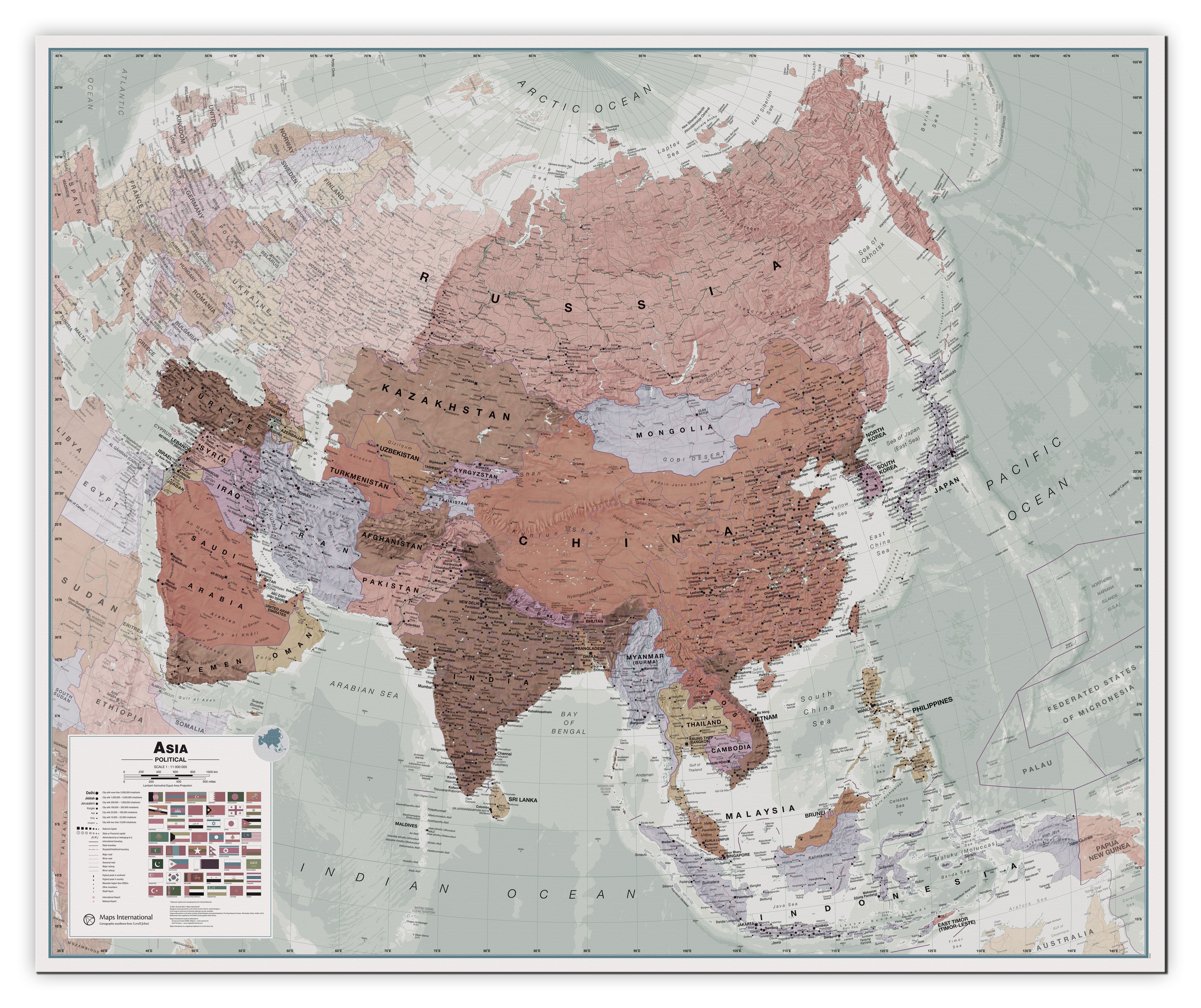 CT00698_LU_CANVA - Executive Asia Wall Map Political