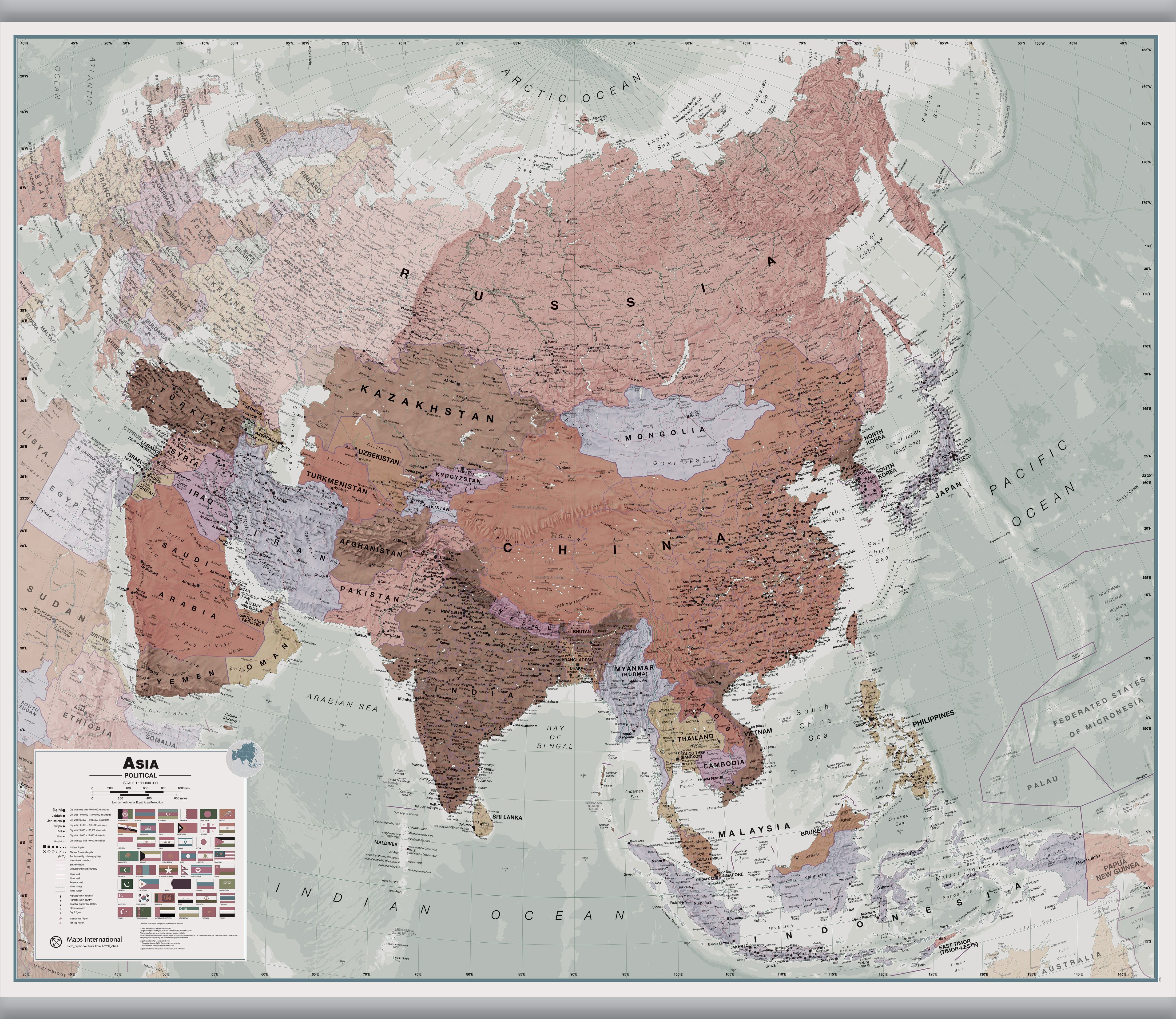 CT00698_L_CANHB - Executive Asia Wall Map Political