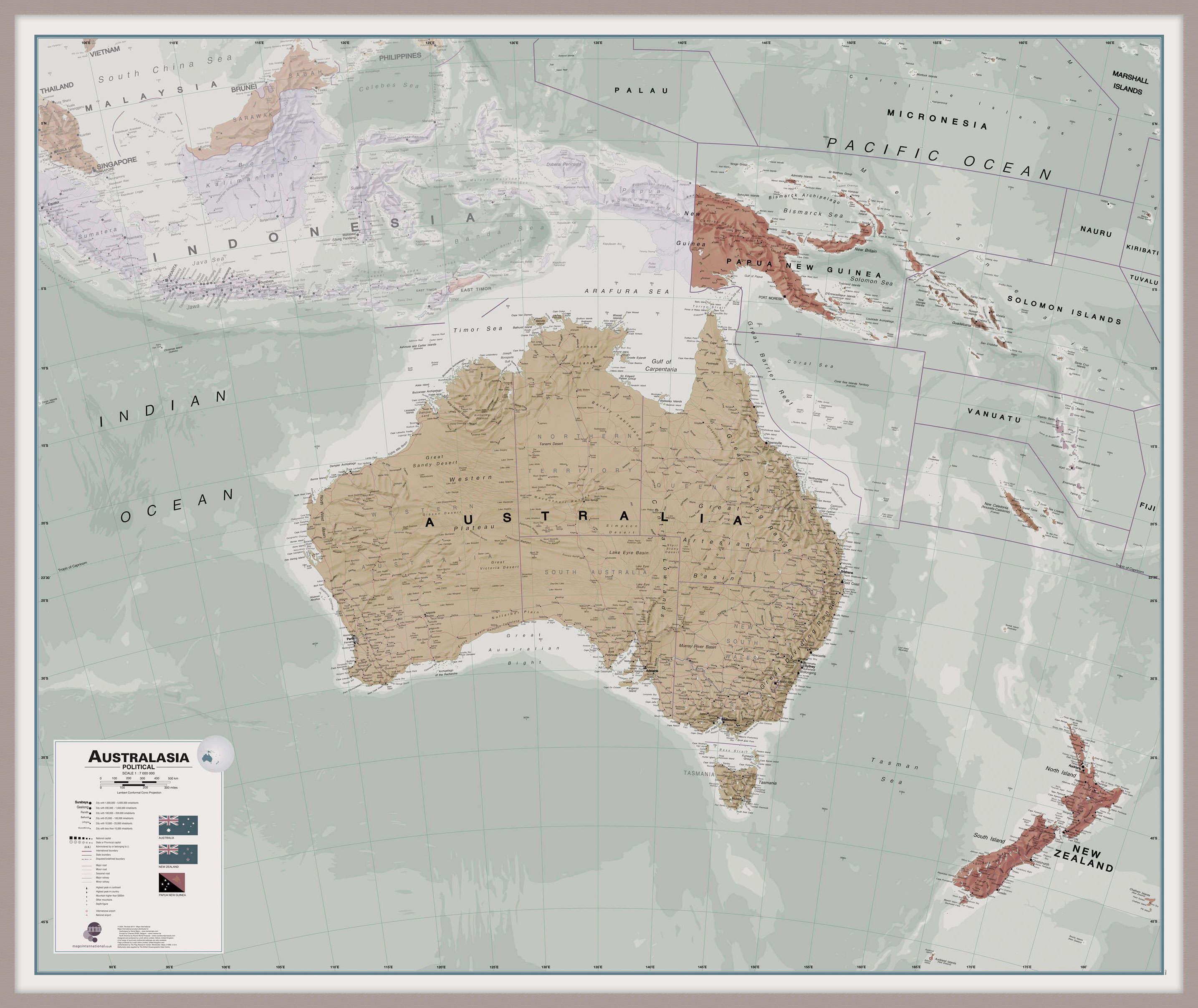 CT00699_L_MGFAL - Executive Australasia Wall Map Political