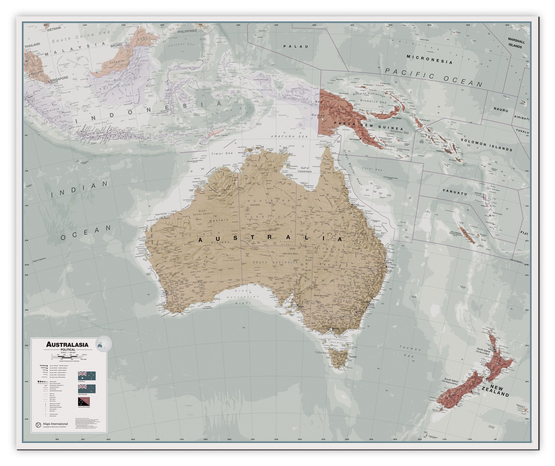 CT00699_LU_CANVA - Executive Australasia Wall Map Political