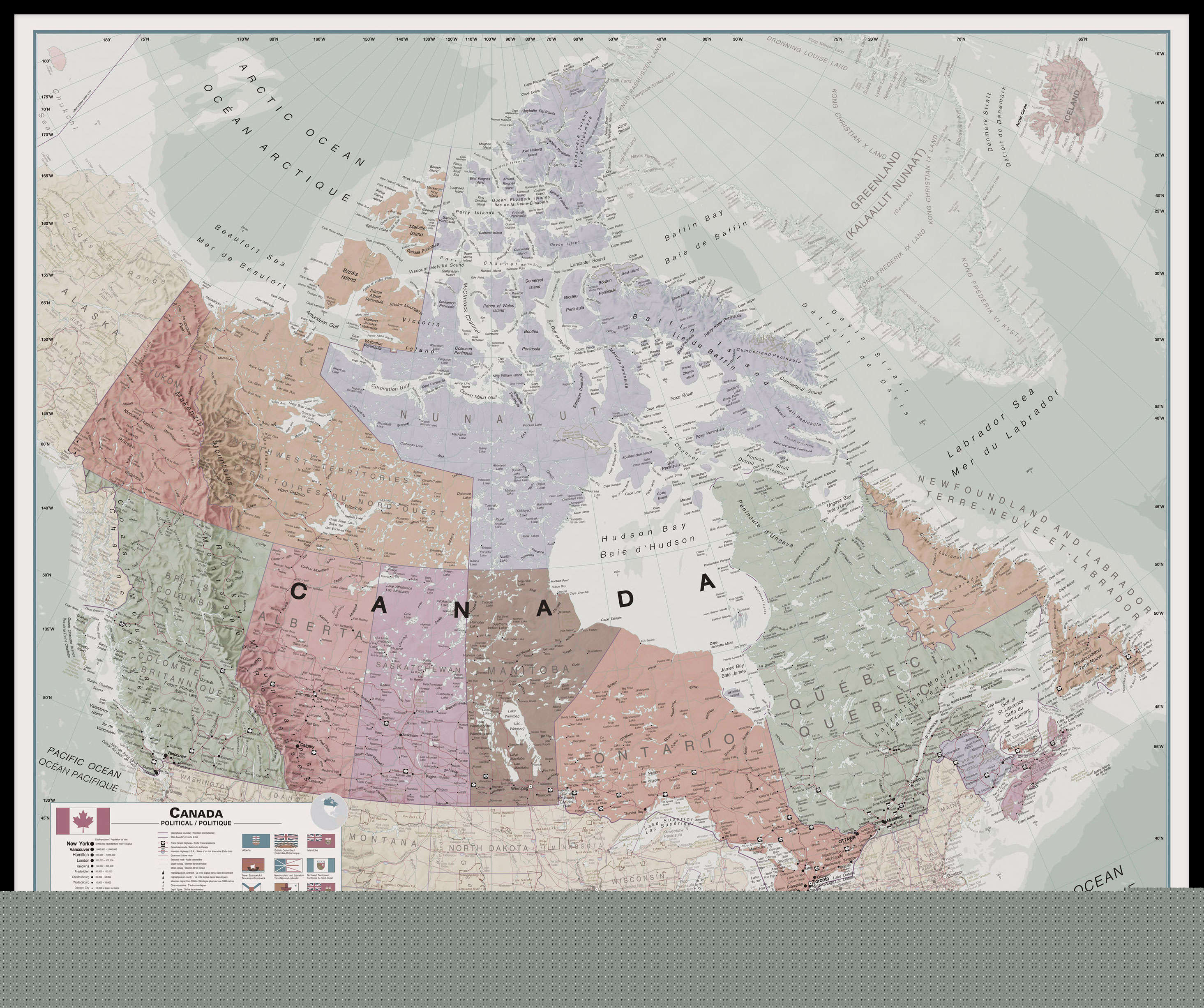 CM00703_L_LBDBL - Executive Canada Wall Map