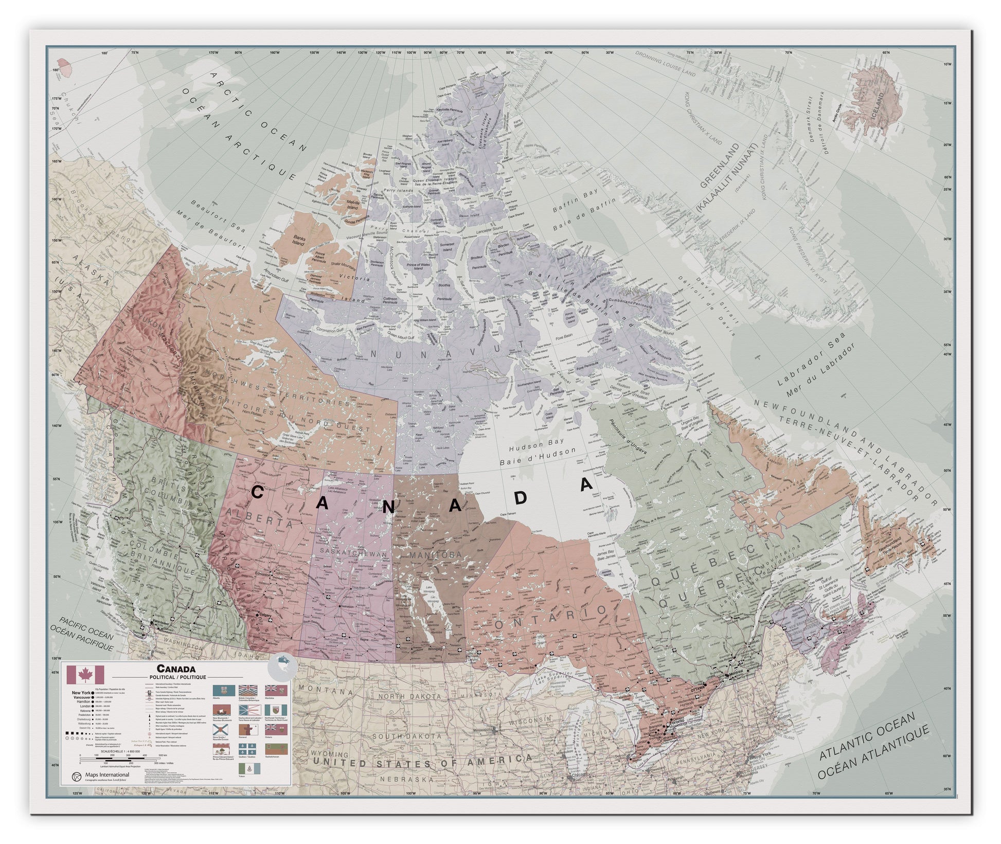 CM00703_L_CANVA - Executive Canada Wall Map