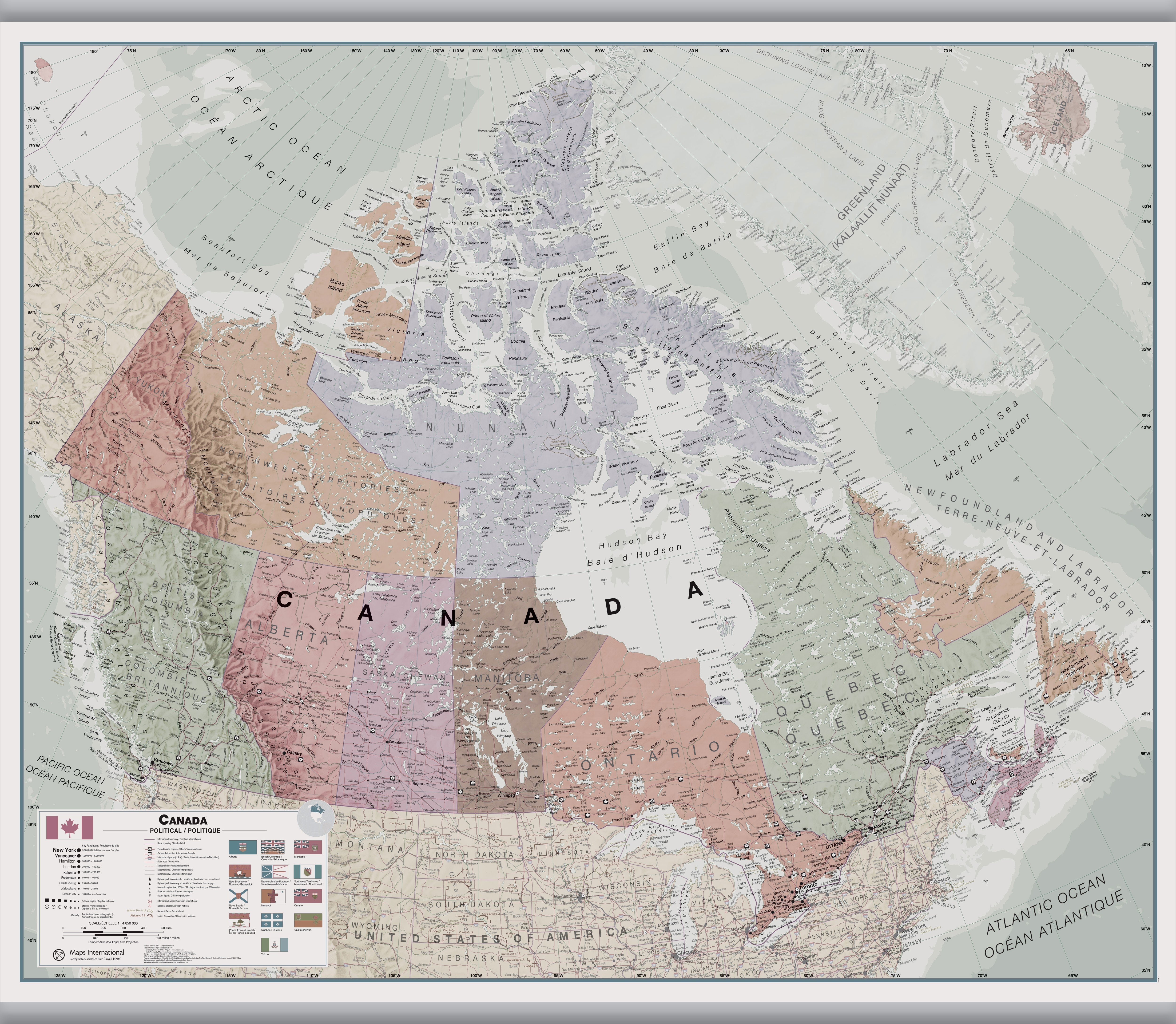 CM00703_L_LAMHB - Executive Canada Wall Map
