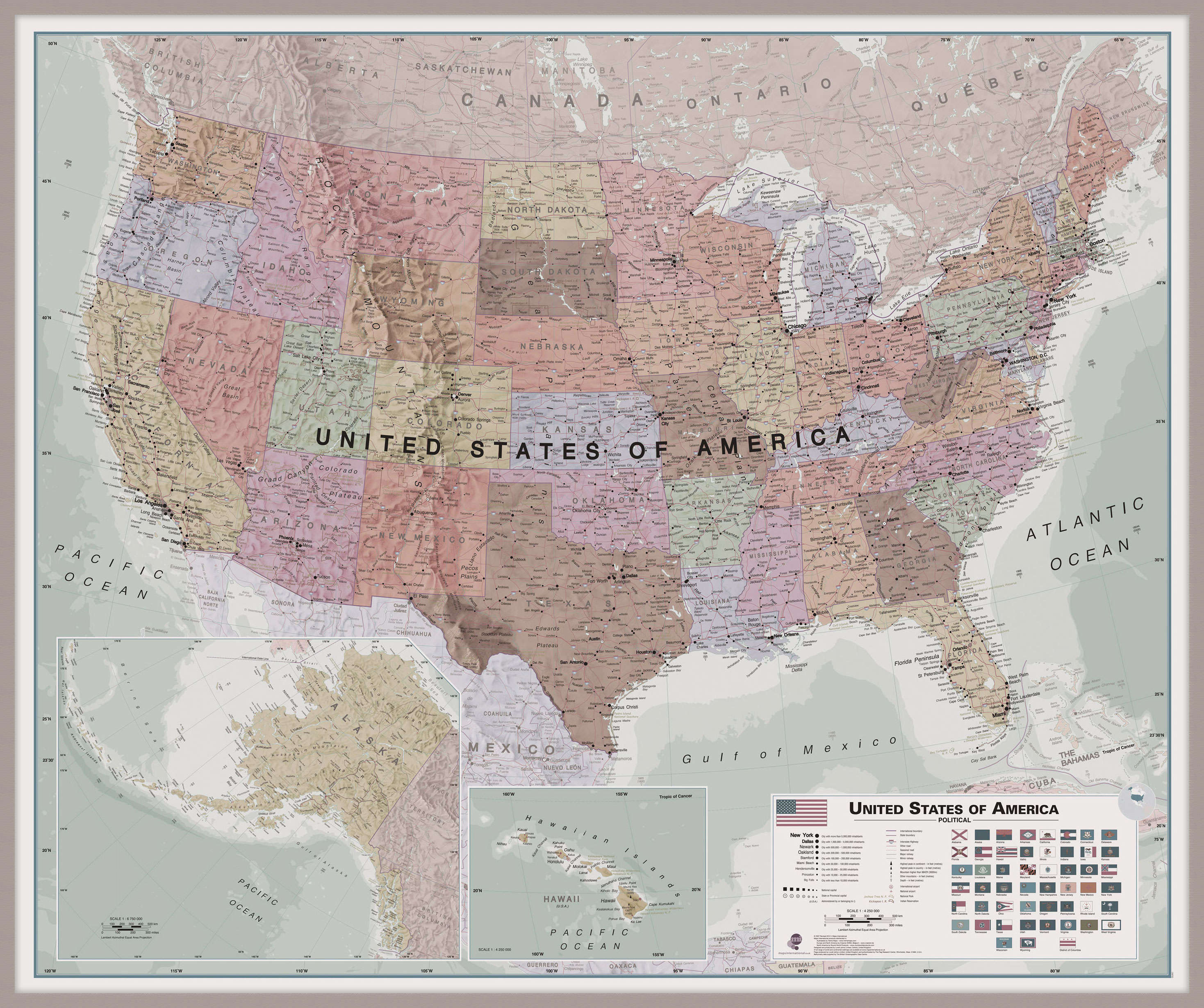 CM00702_H_LBDAL - Executive USA Wall Map