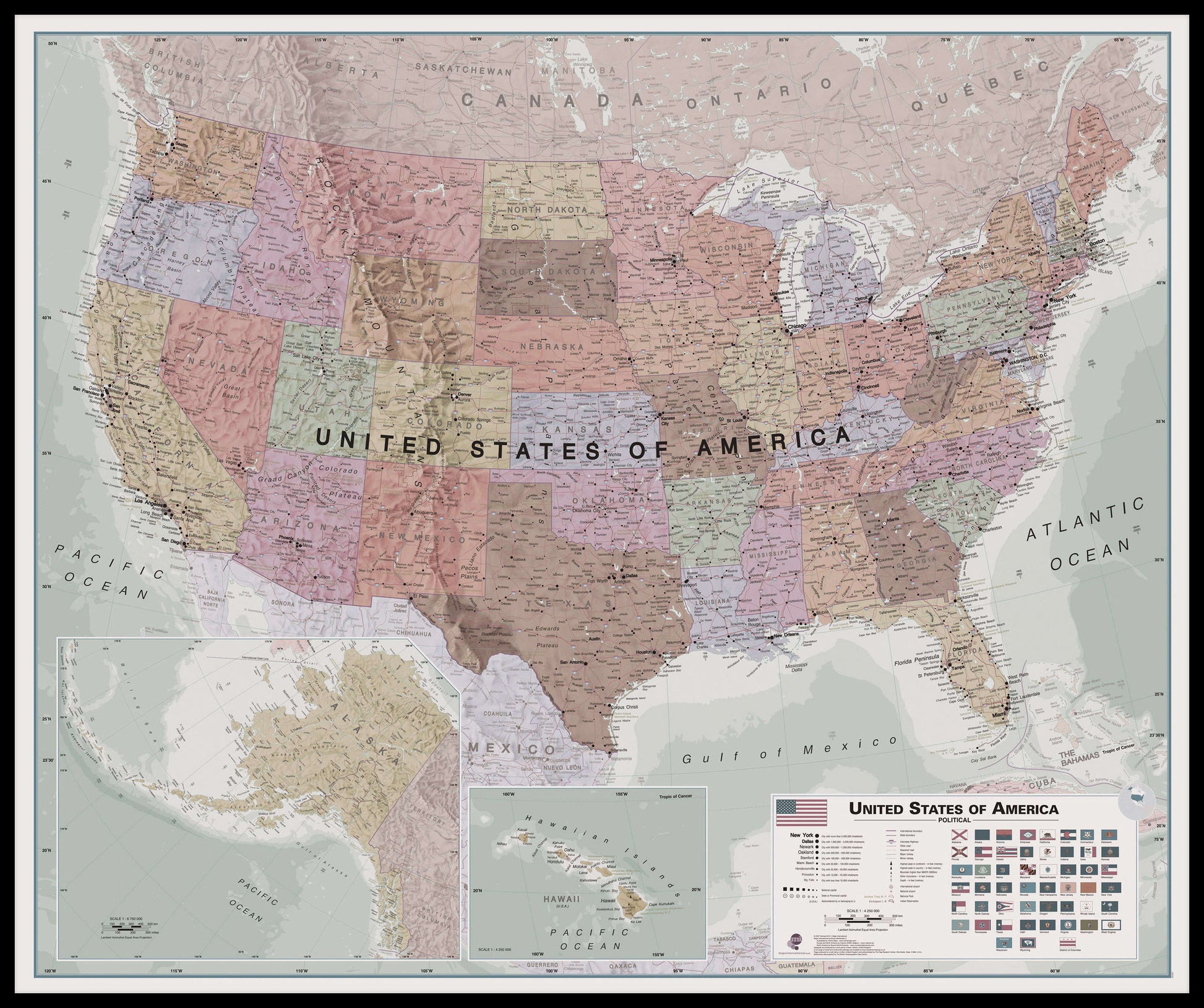 CM00702_H_LBDBL - Executive USA Wall Map