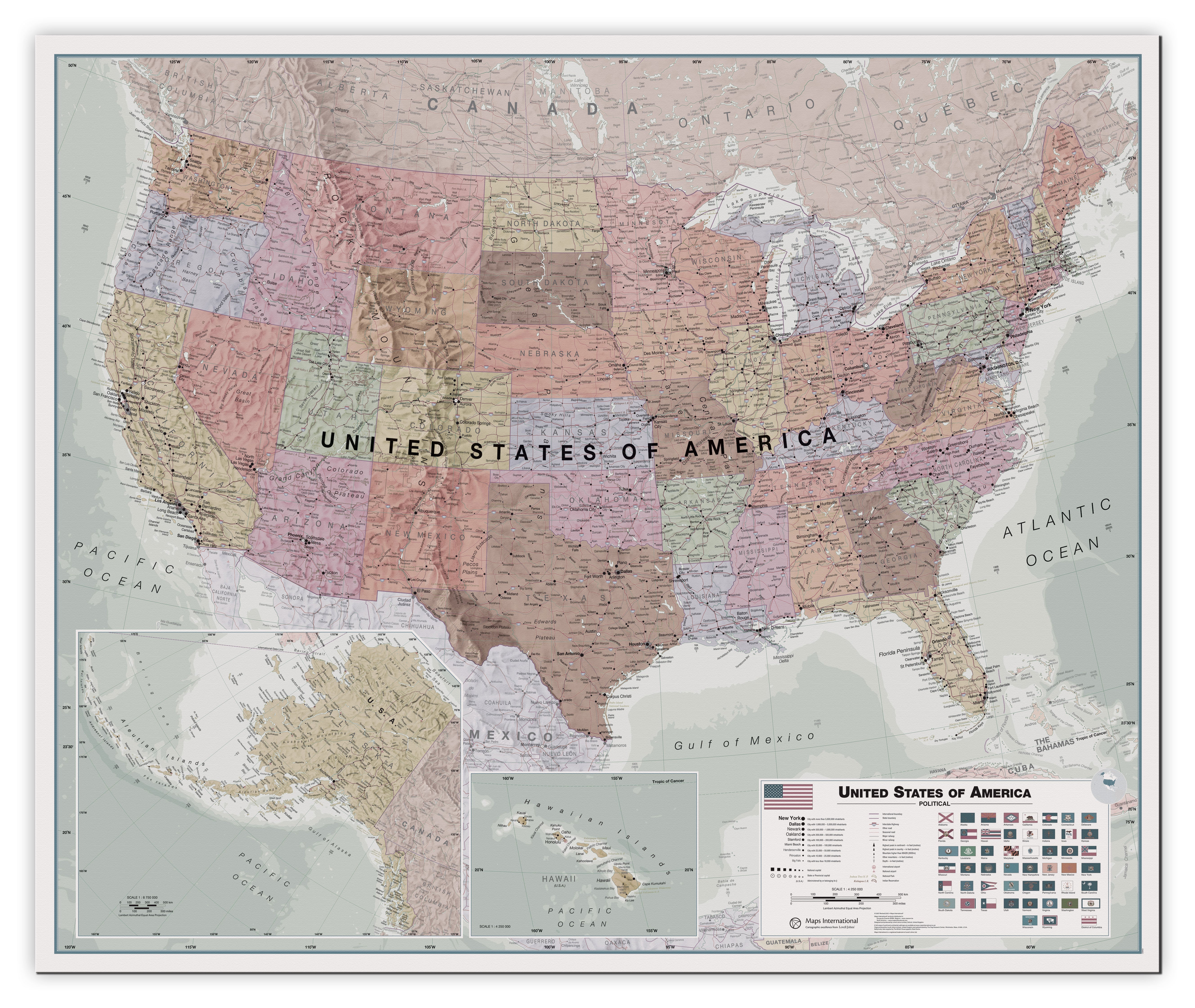 CM00702_L_CANVA - Executive USA Wall Map