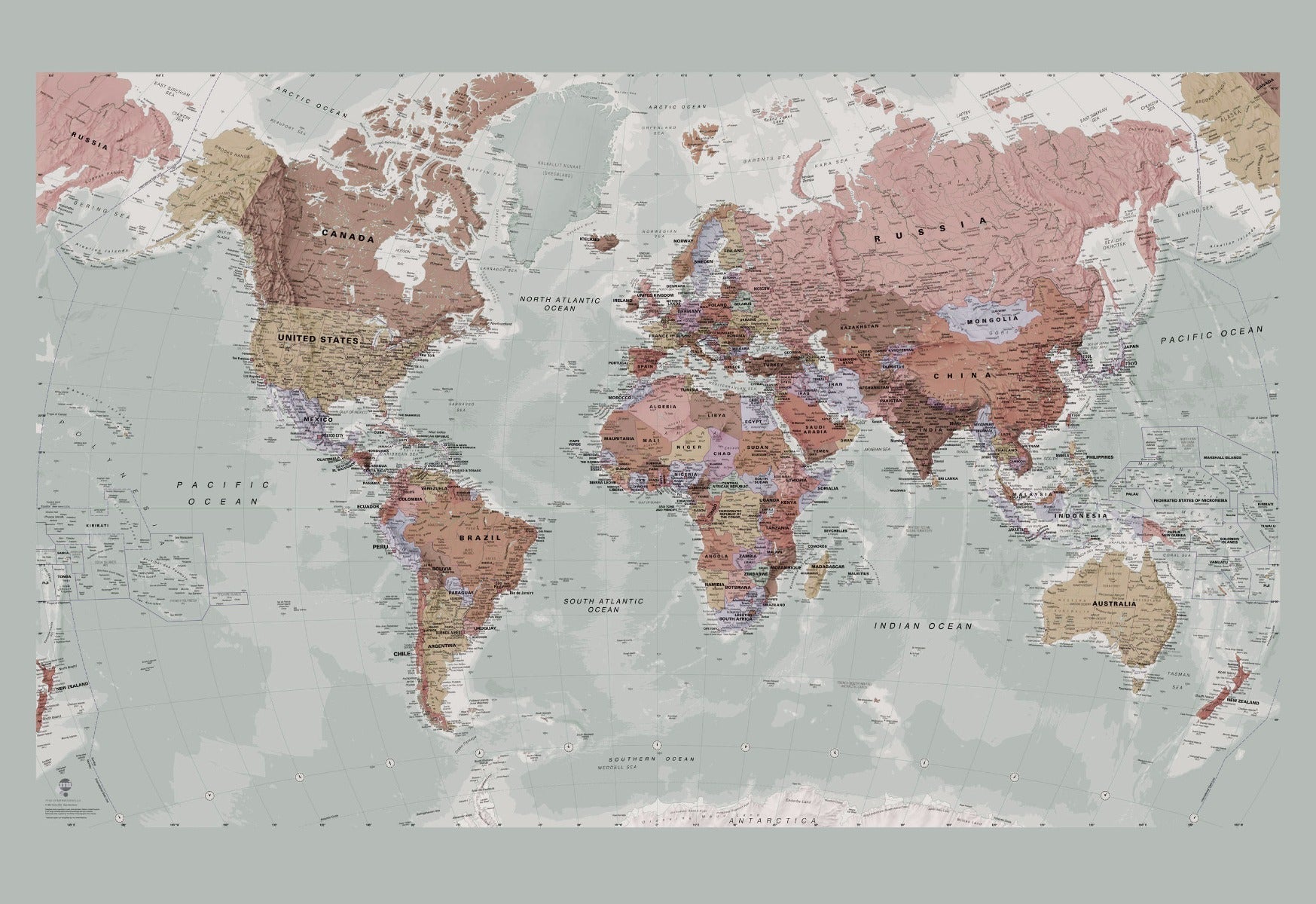 WP00816_H_WALLP - Executive World Map Wallpaper