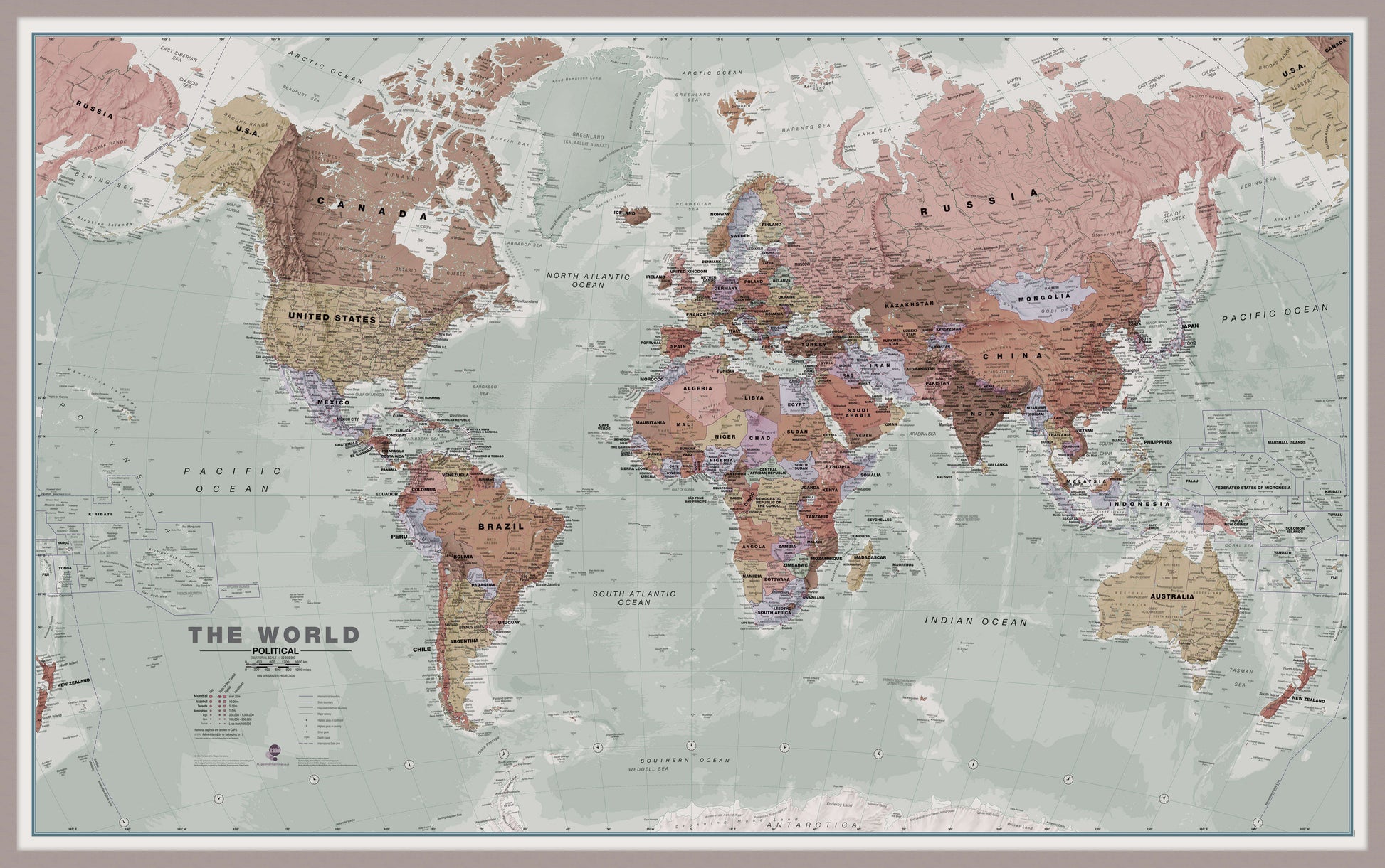 WM00671_H_MGFAL - Executive World Wall Map Political