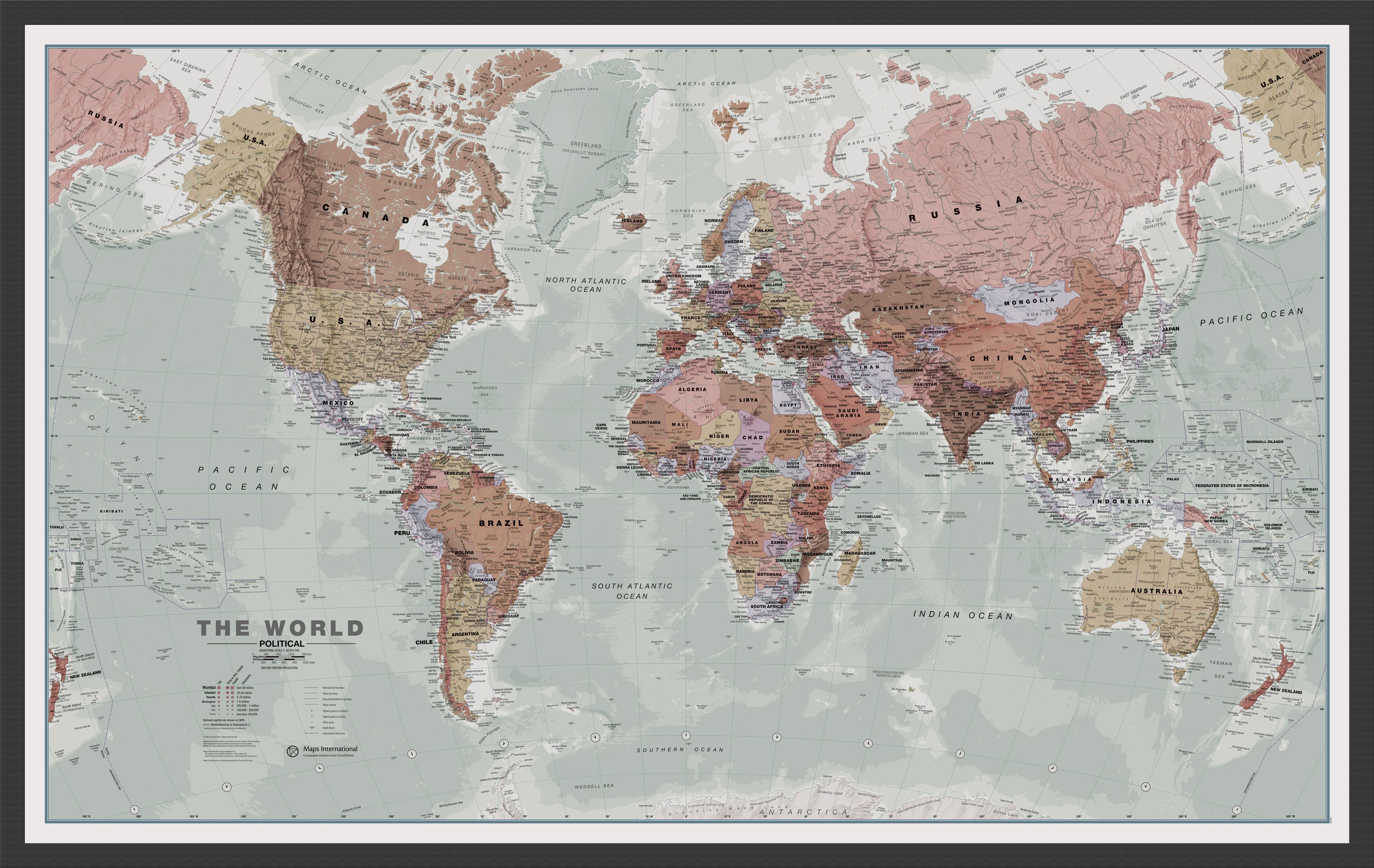 WM00671_L_LBWBL - Executive World Wall Map Political