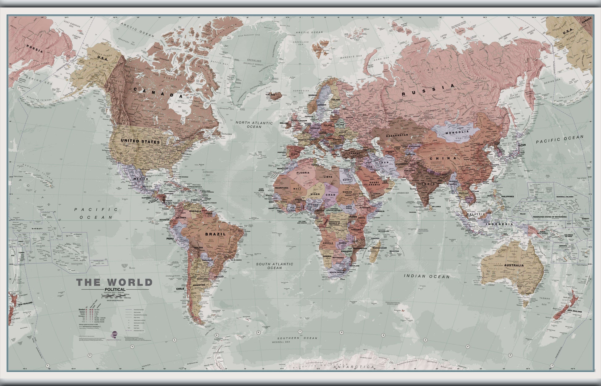 WM00671_H_CANHB - Executive World Wall Map Political