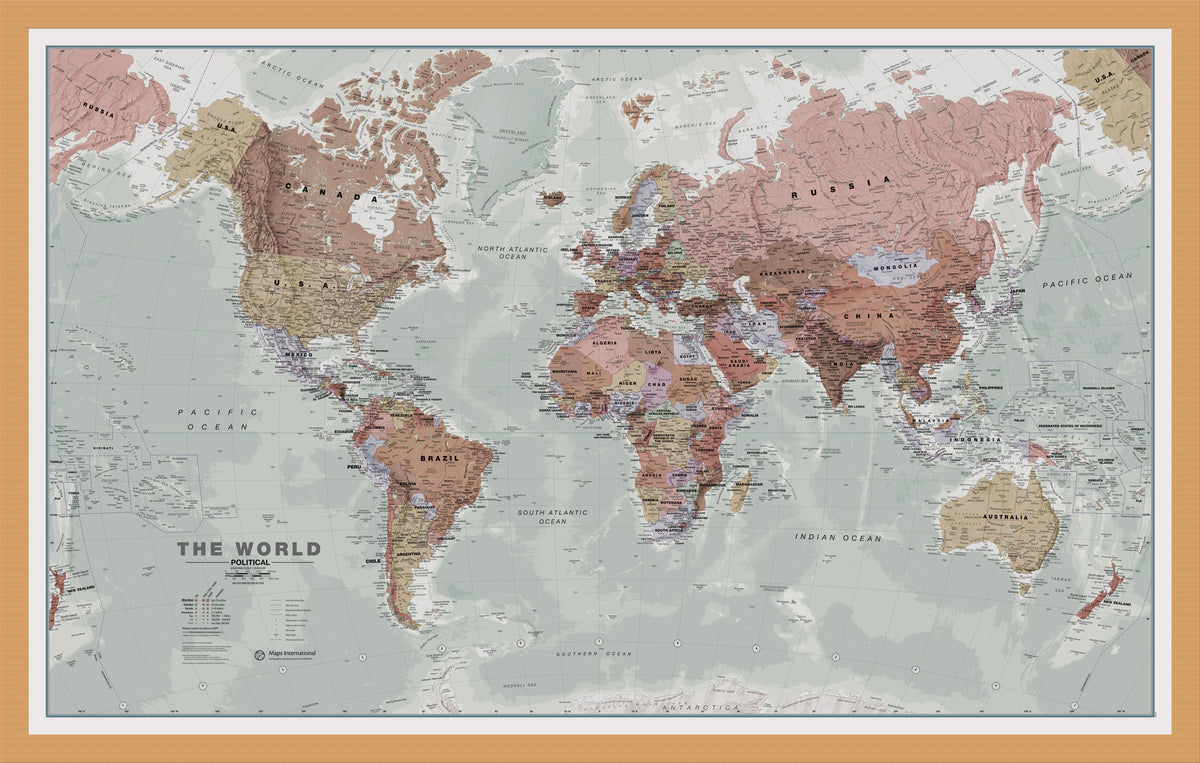 WM00671_M_BWOAK - Executive World Wall Map Political