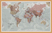WM00671_M_WDOAK - Executive World Wall Map Political