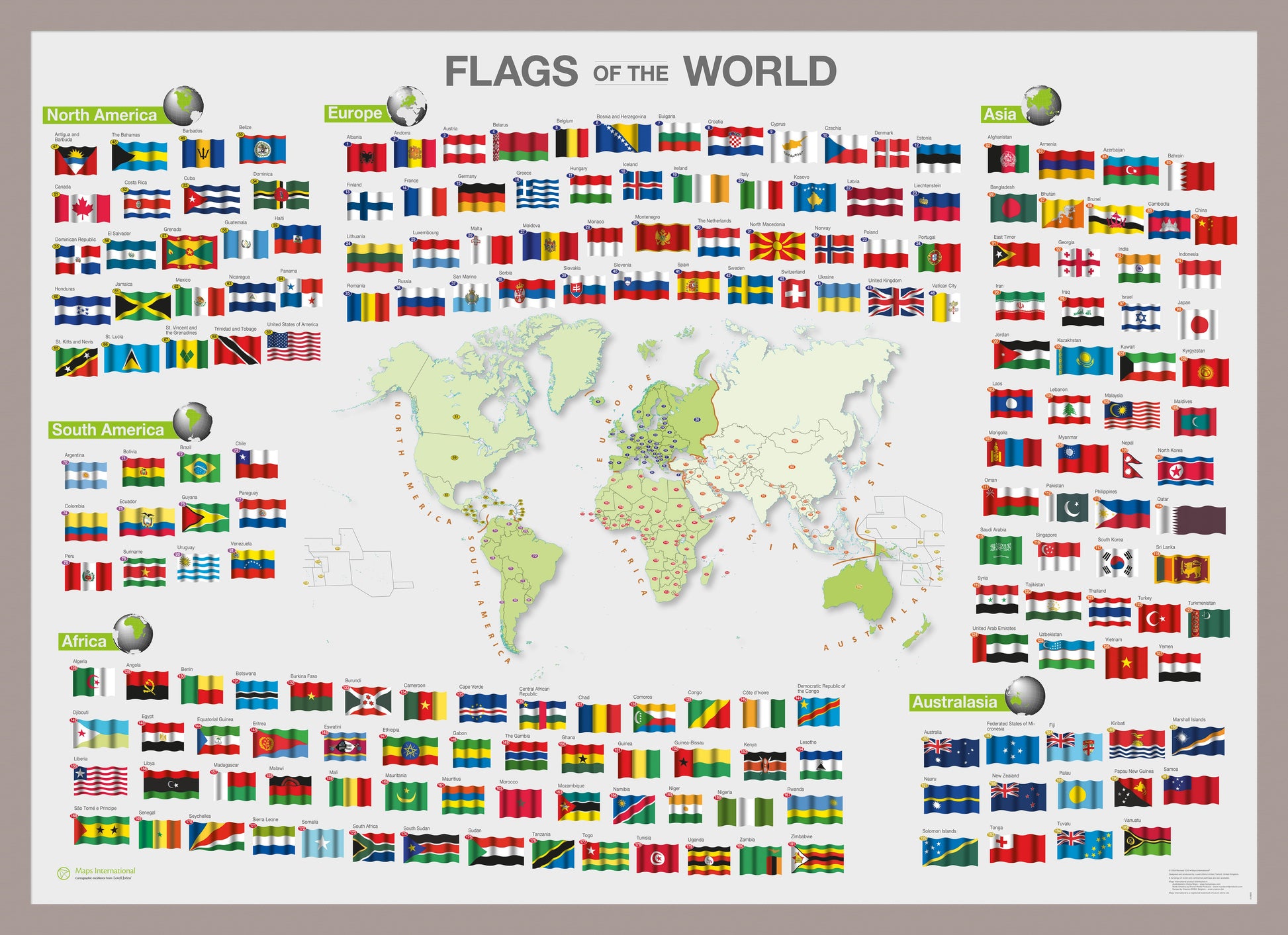 WM00010_M_PINAL - Flags of the World poster