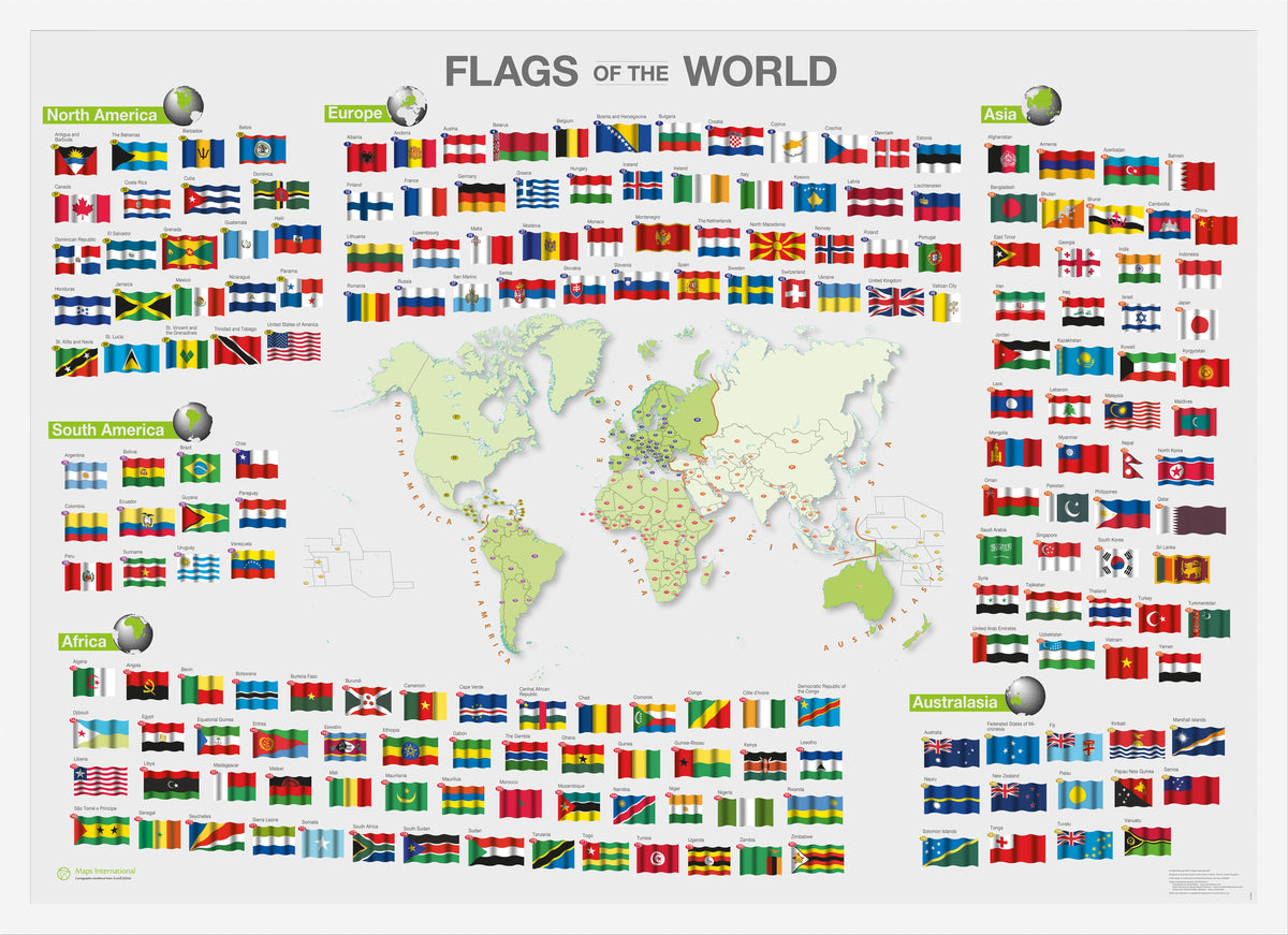 WM00010_M_WDWHI - Flags of the World poster