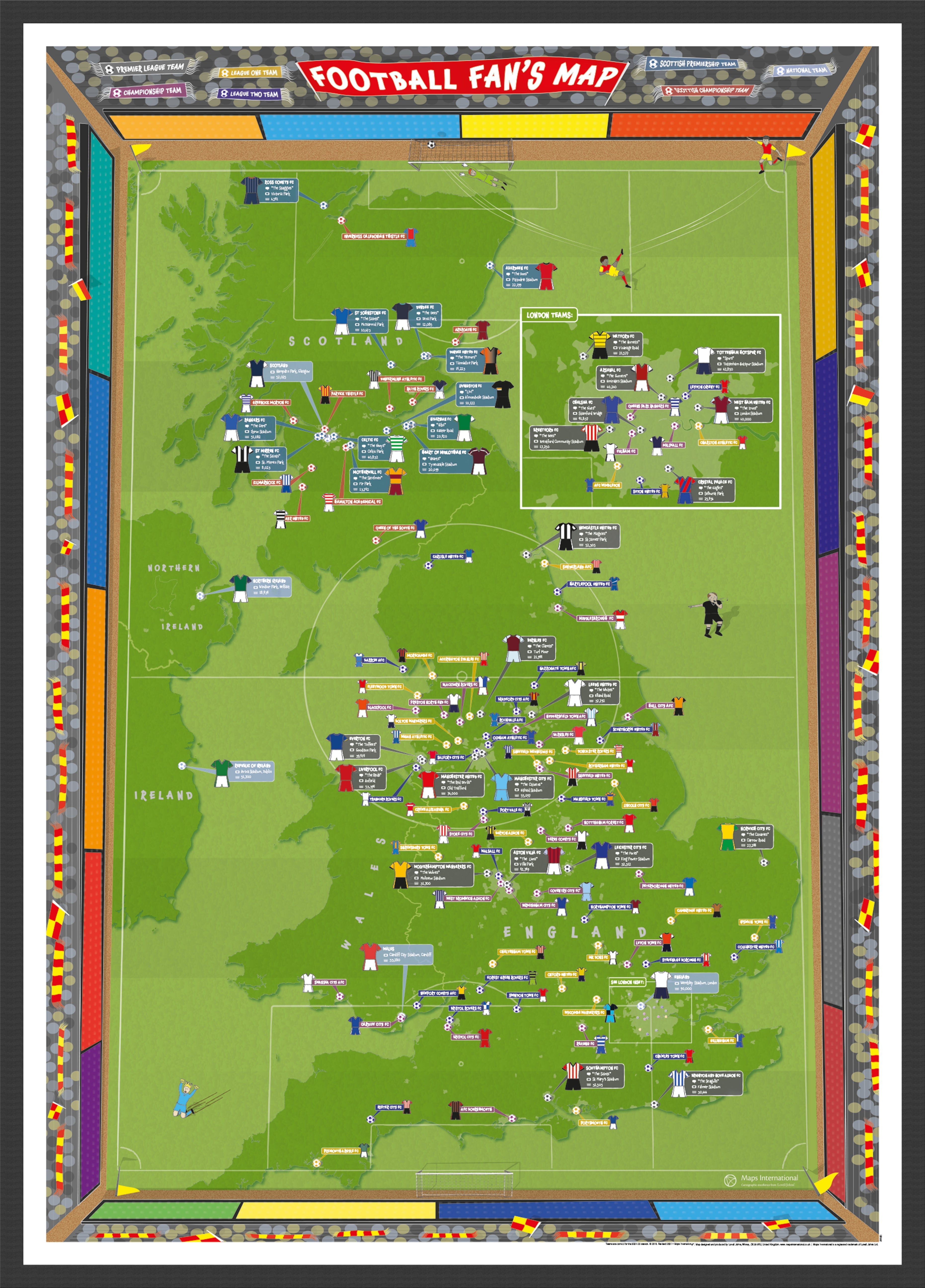 UK00887_L_WDBLA - Football Fan's Stadium Map