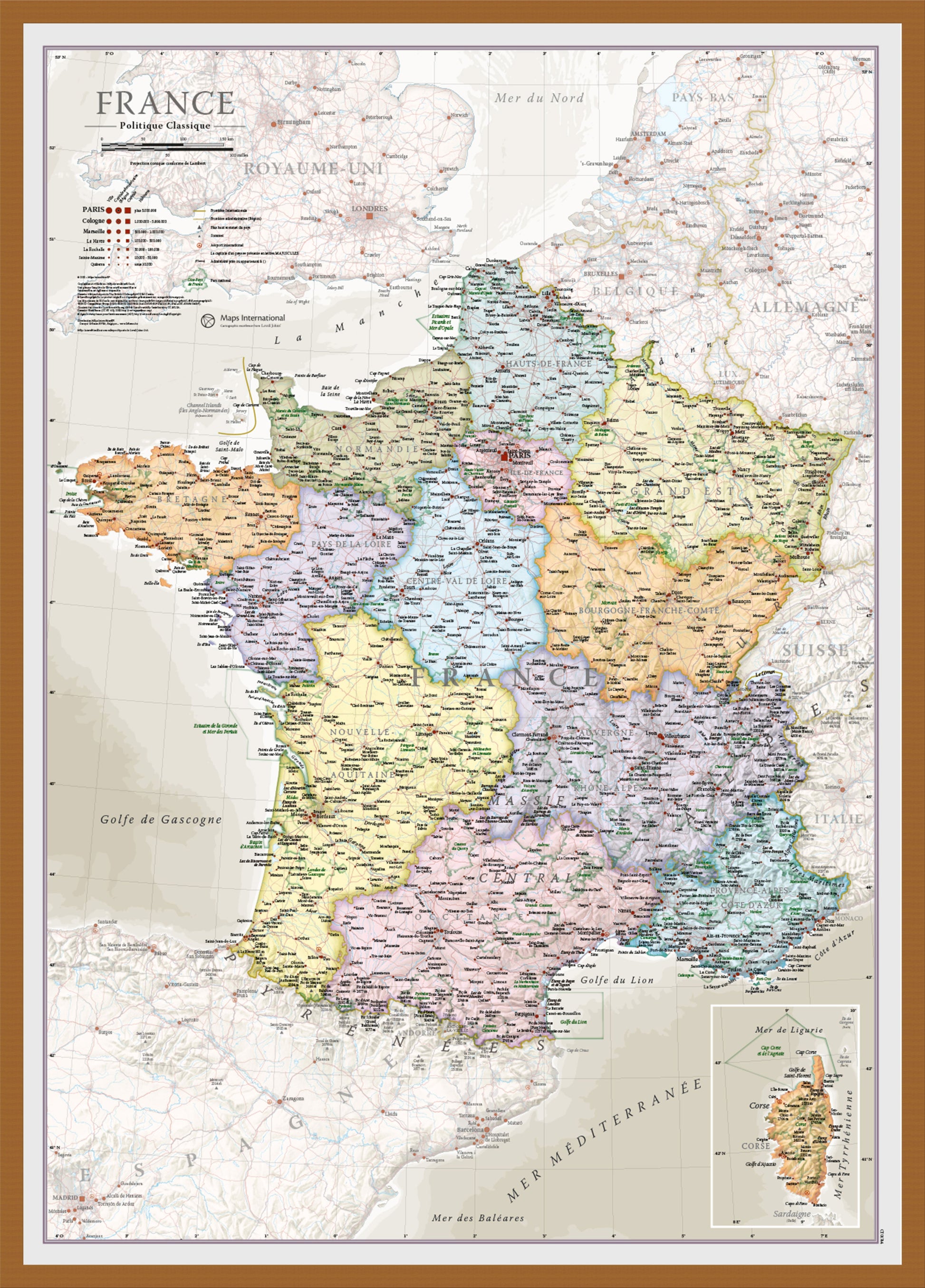 CM01744_L_WDTEA - France Classic Wall Map