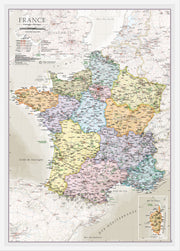 CM01744_S_WDWHI - France Classic Wall Map