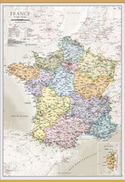 CM01744_S_LWDHB - France Classic Wall Map