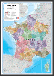 CM01836_L_LBDBL - Large France Political Wall Map with Regions and Departments