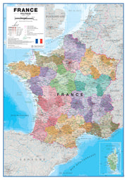 CM01836_L_FSLAM - Large France Political Wall Map with Regions and Departments