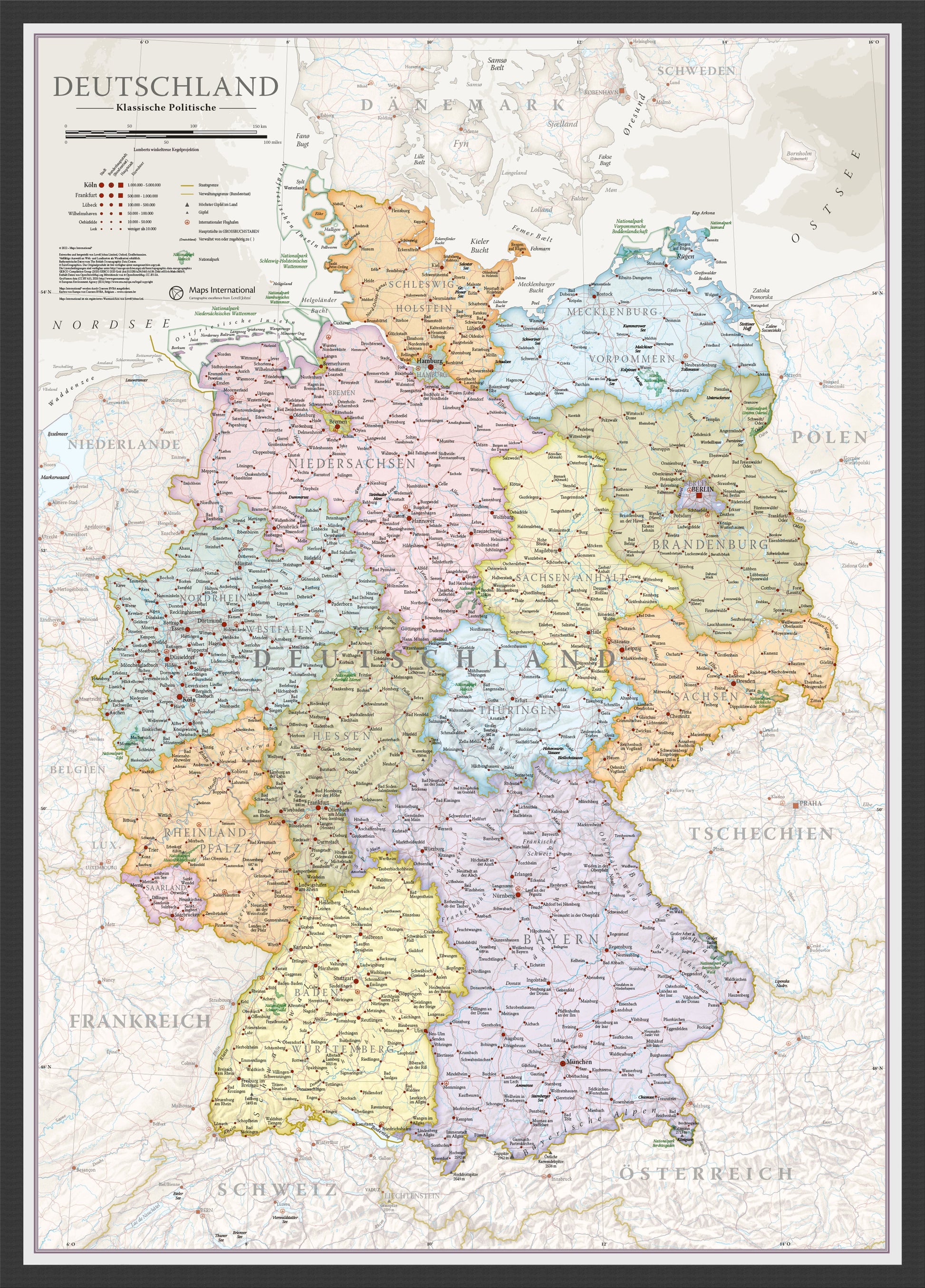 CM01743_S_WDBLA - Germany Classic Wall Map