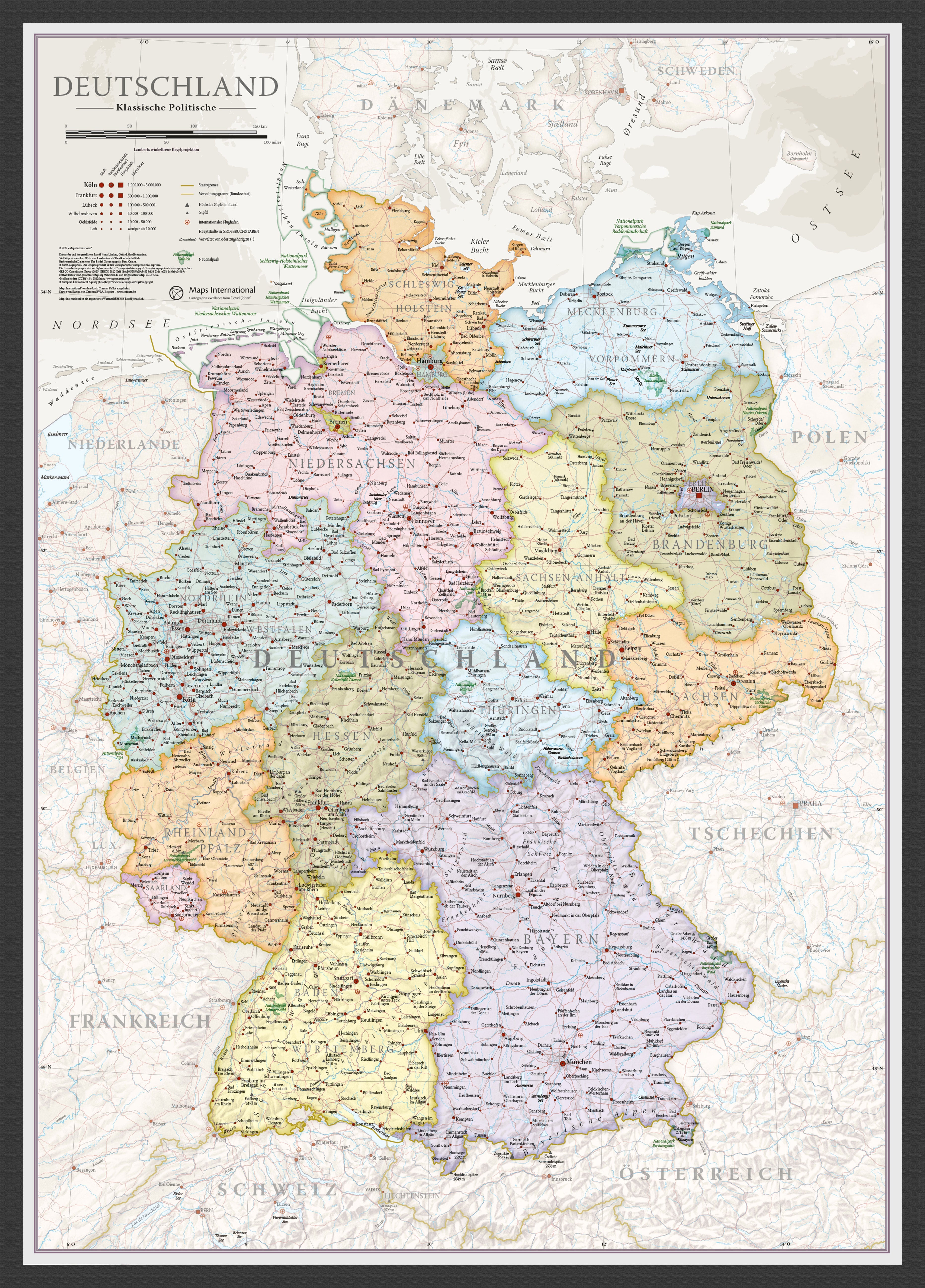 CM01743_S_WDBLA - Germany Classic Wall Map