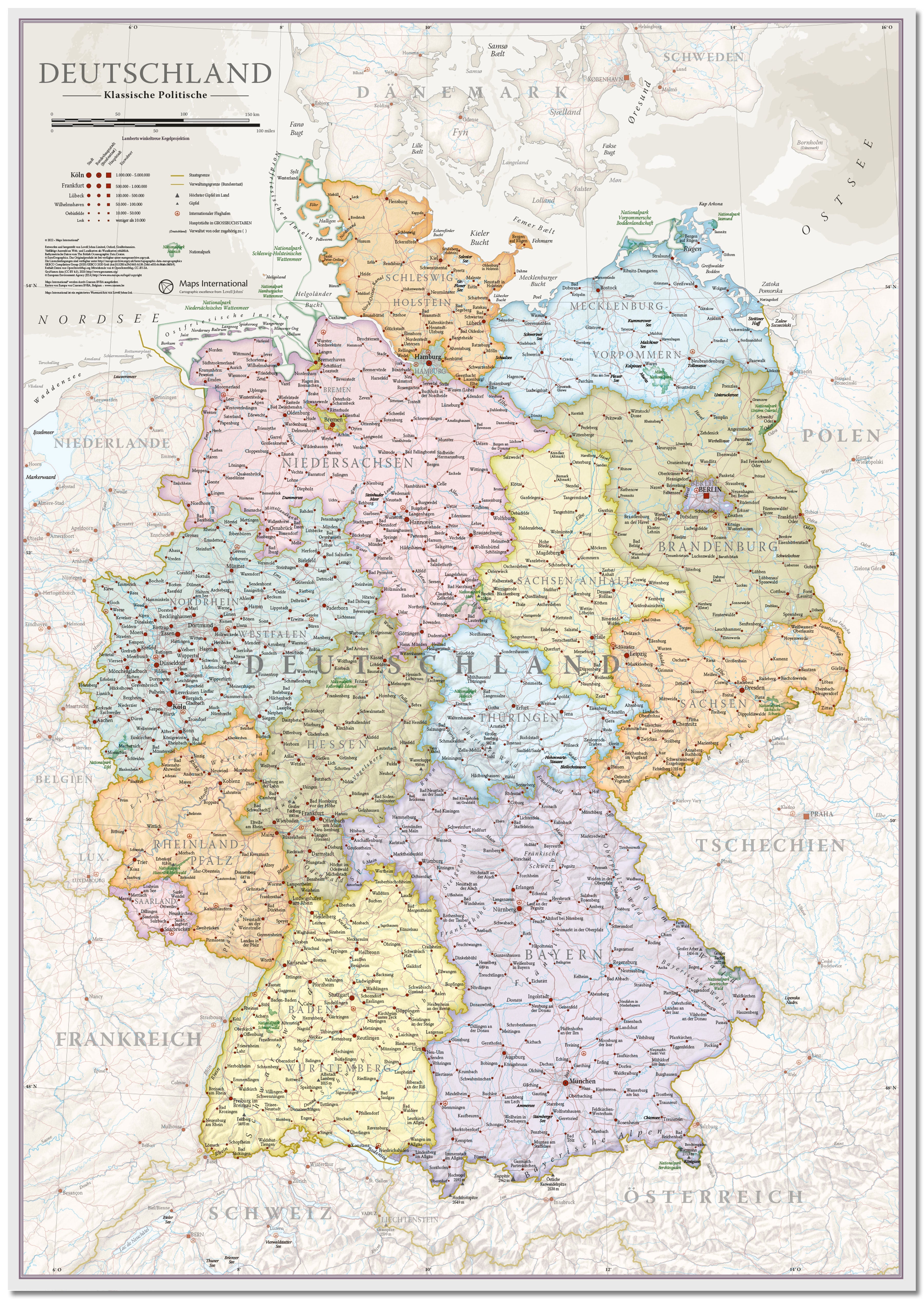 CM01743_L_LMBRD - Germany Classic Wall Map
