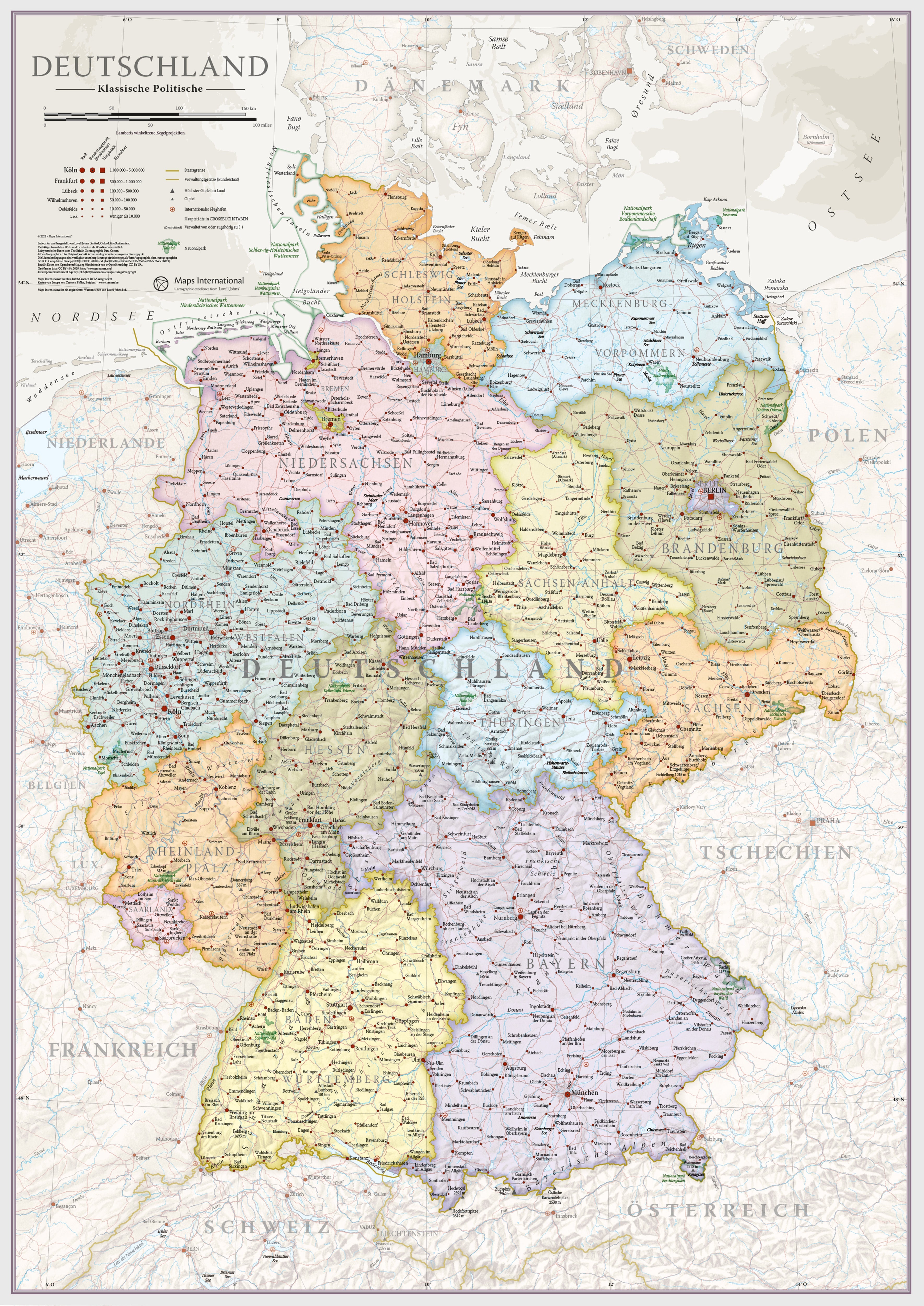 CM01743_S_PAPER - Germany Classic Wall Map