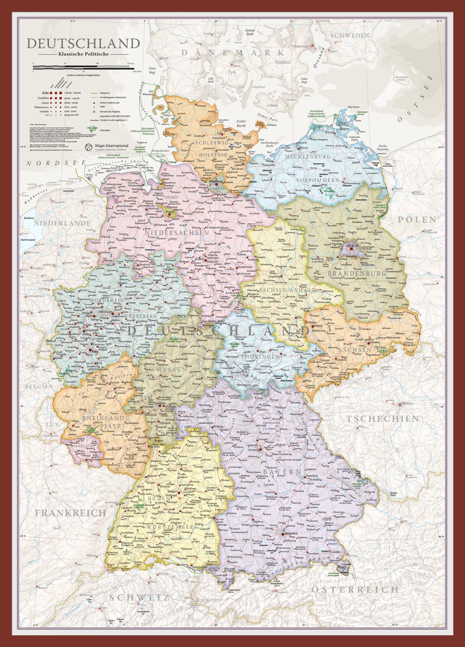 CM01743_S_PINOK - Germany Classic Wall Map