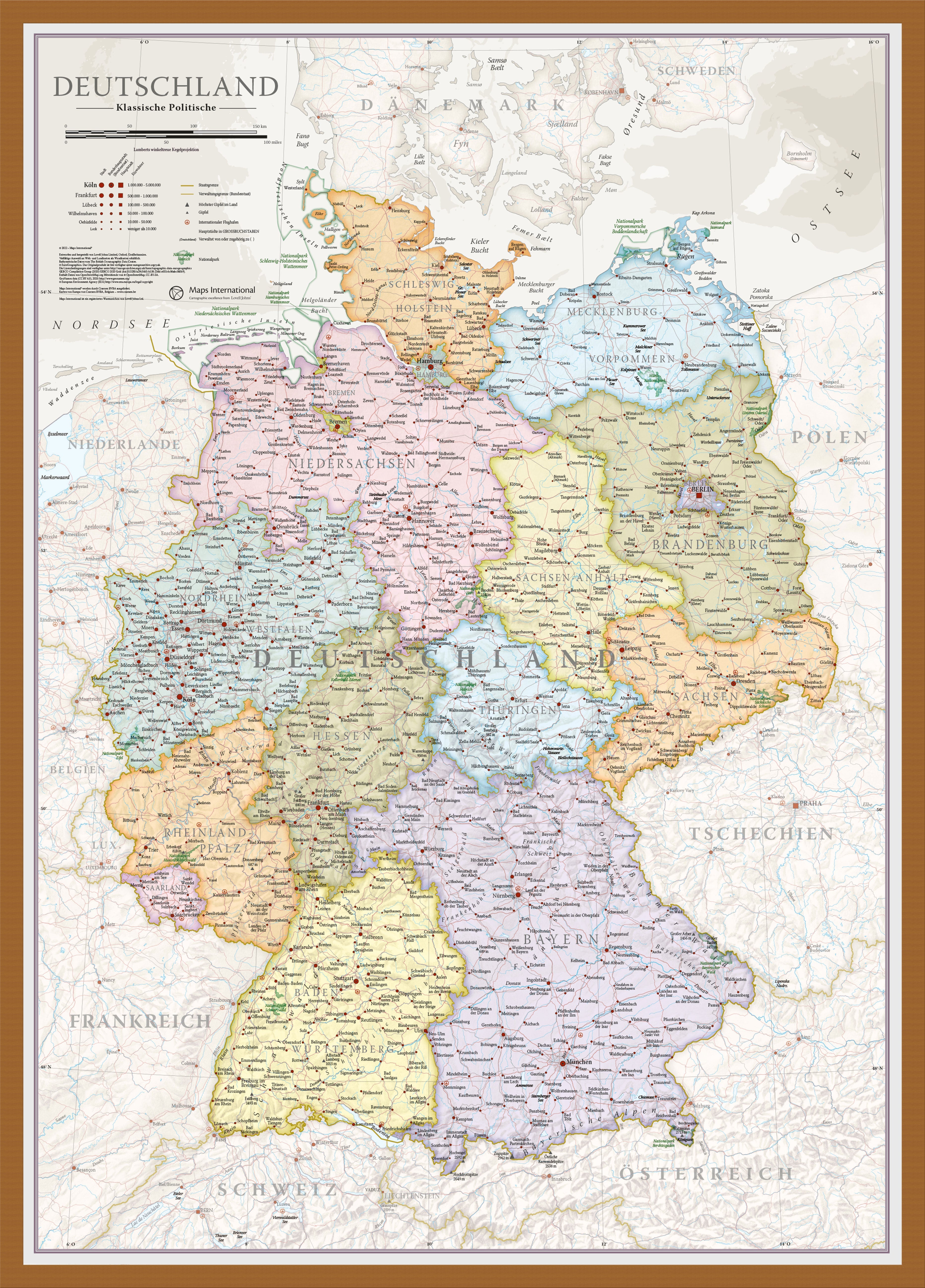 CM01743_L_WDTEA - Germany Classic Wall Map