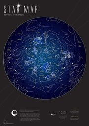 WM01108_M_BWWHI - Glow in the Dark Star Map