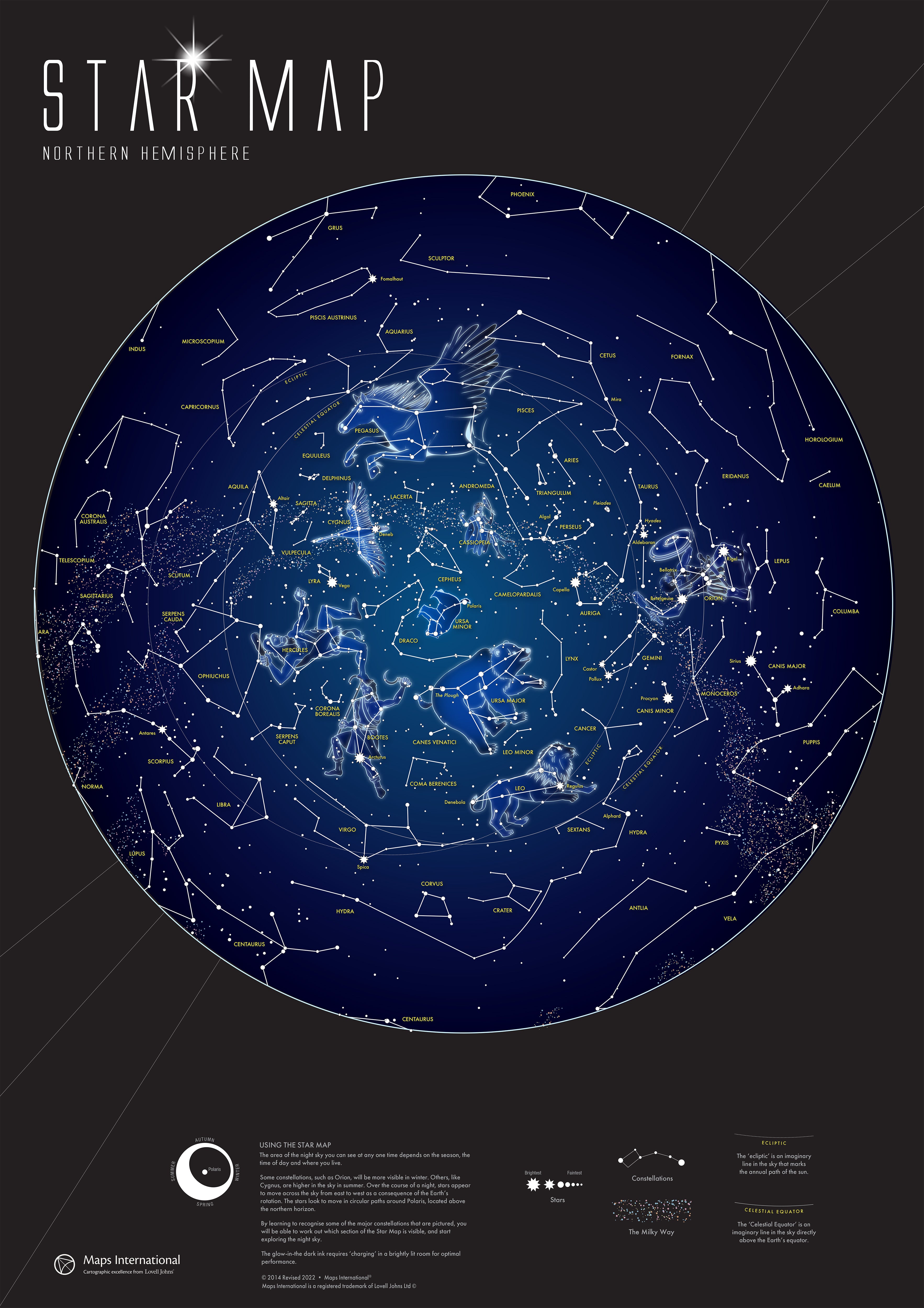 Glow In The Dark Star Map