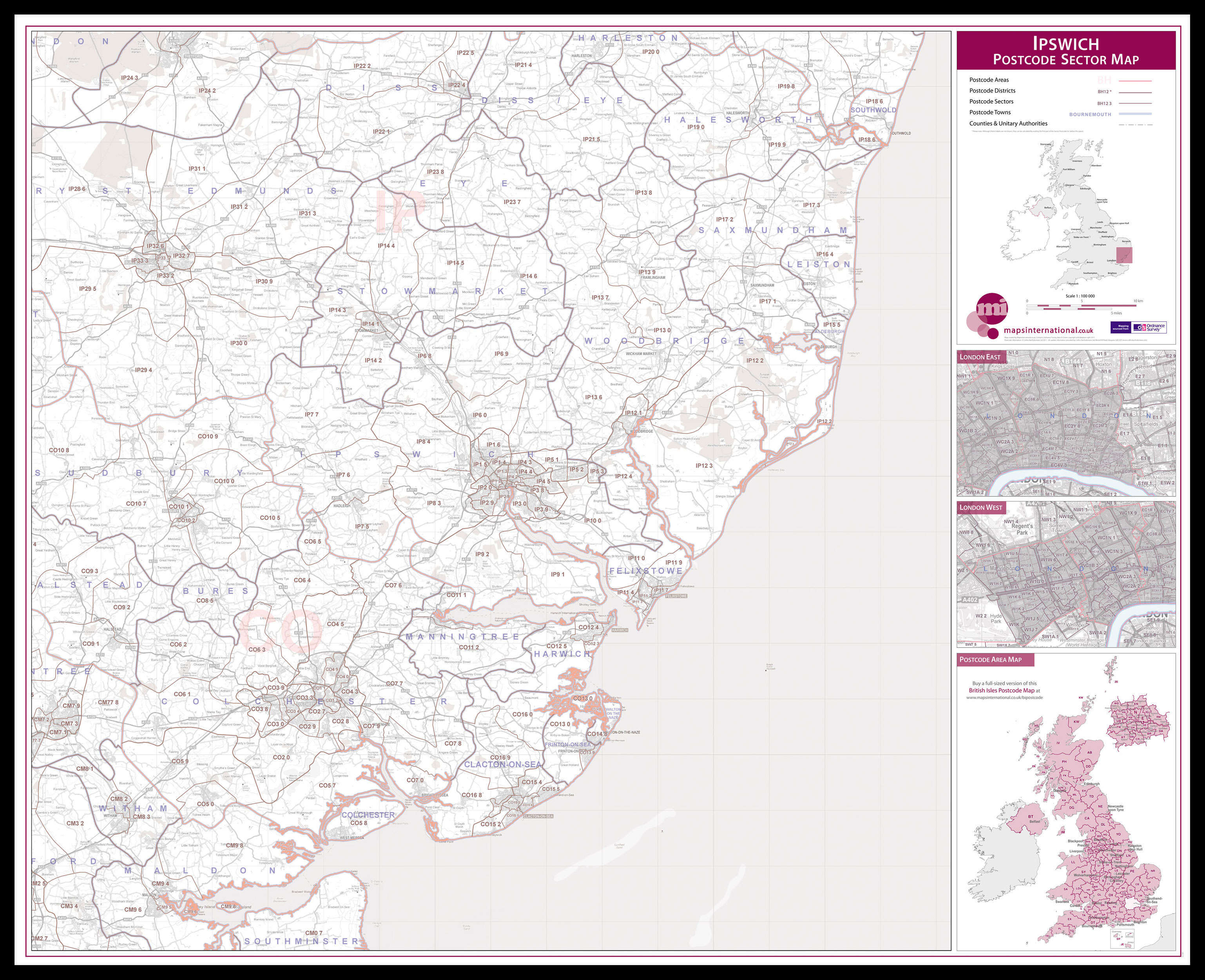 UK00773_L_LBDBL - Ipswich Postcode Sector Map