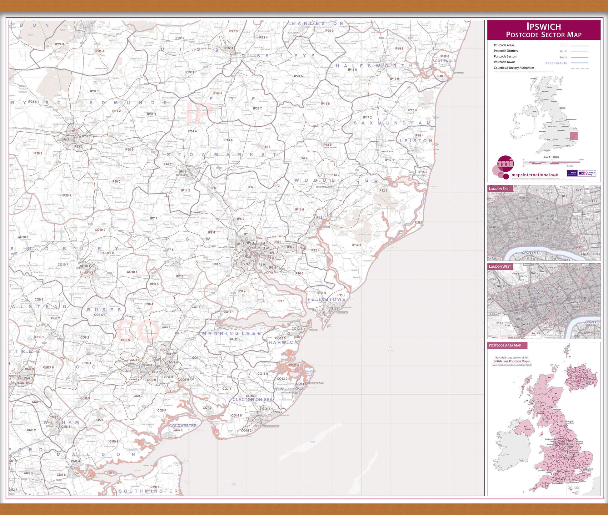 UK00773_L_LWDHB - Ipswich Postcode Sector Map