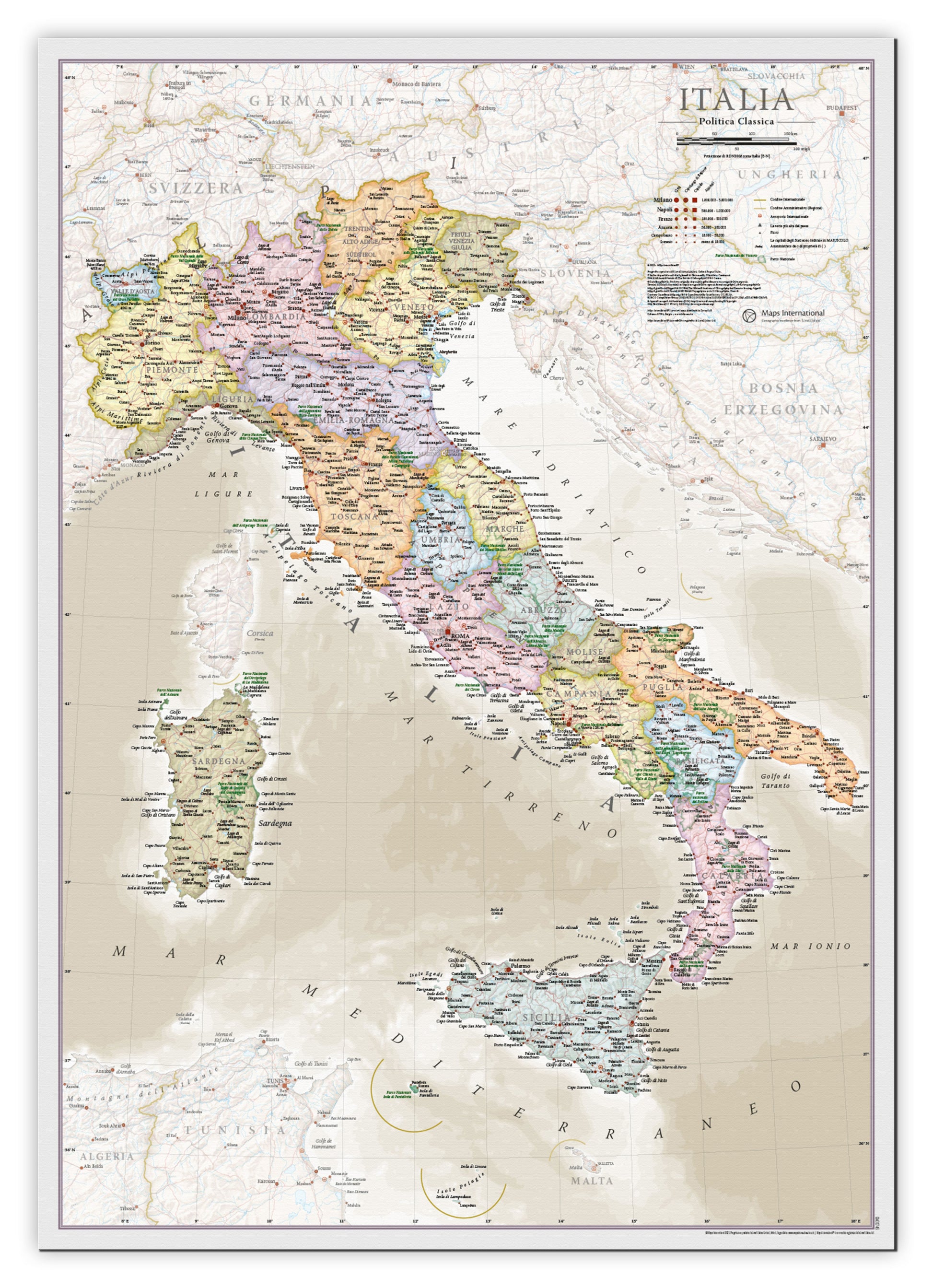 CM01746_S_CANVA - Italy Classic Wall Map