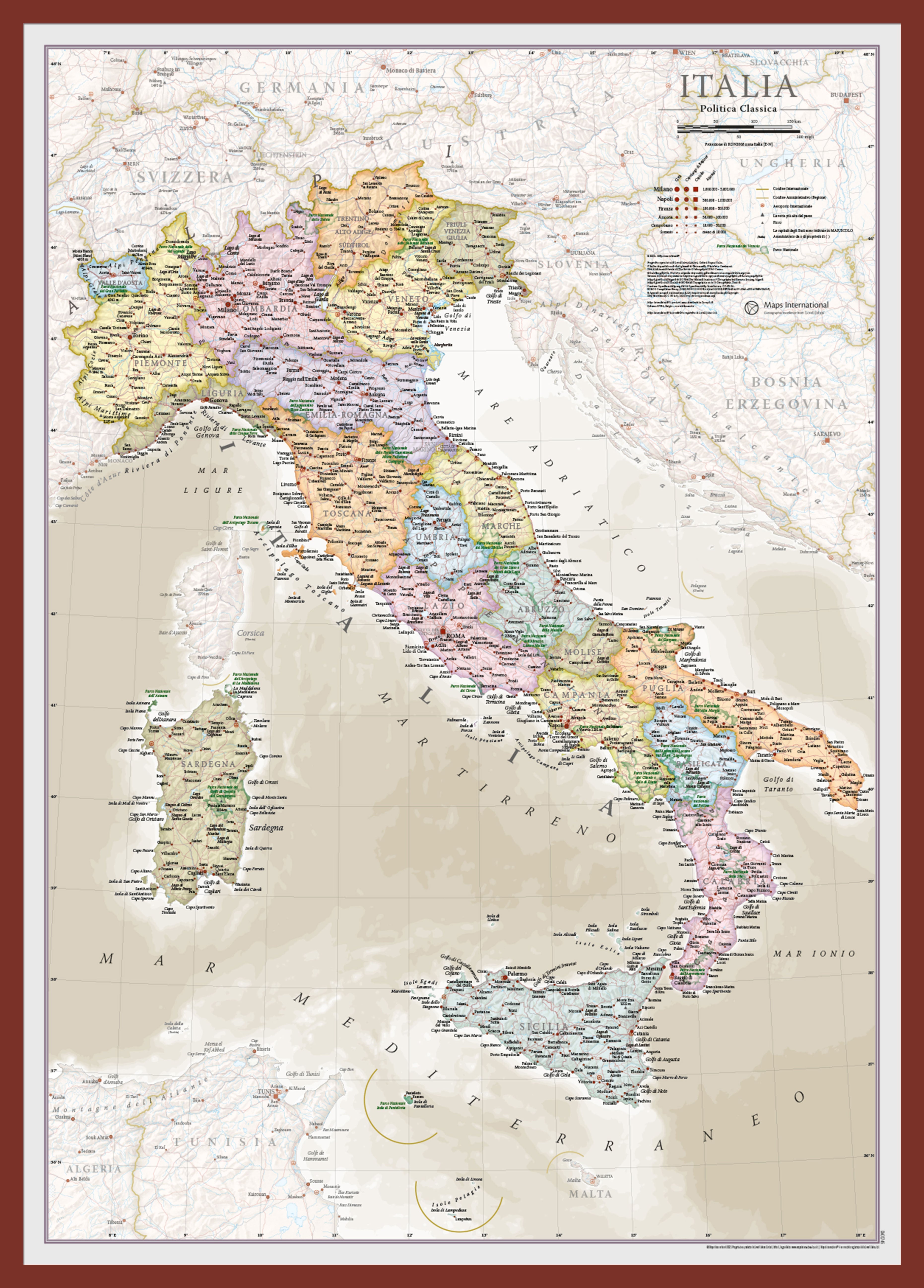 CM01746_M_PINOK - Italy Classic Wall Map