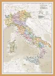 CM01746_S_BWOAK - Italy Classic Wall Map