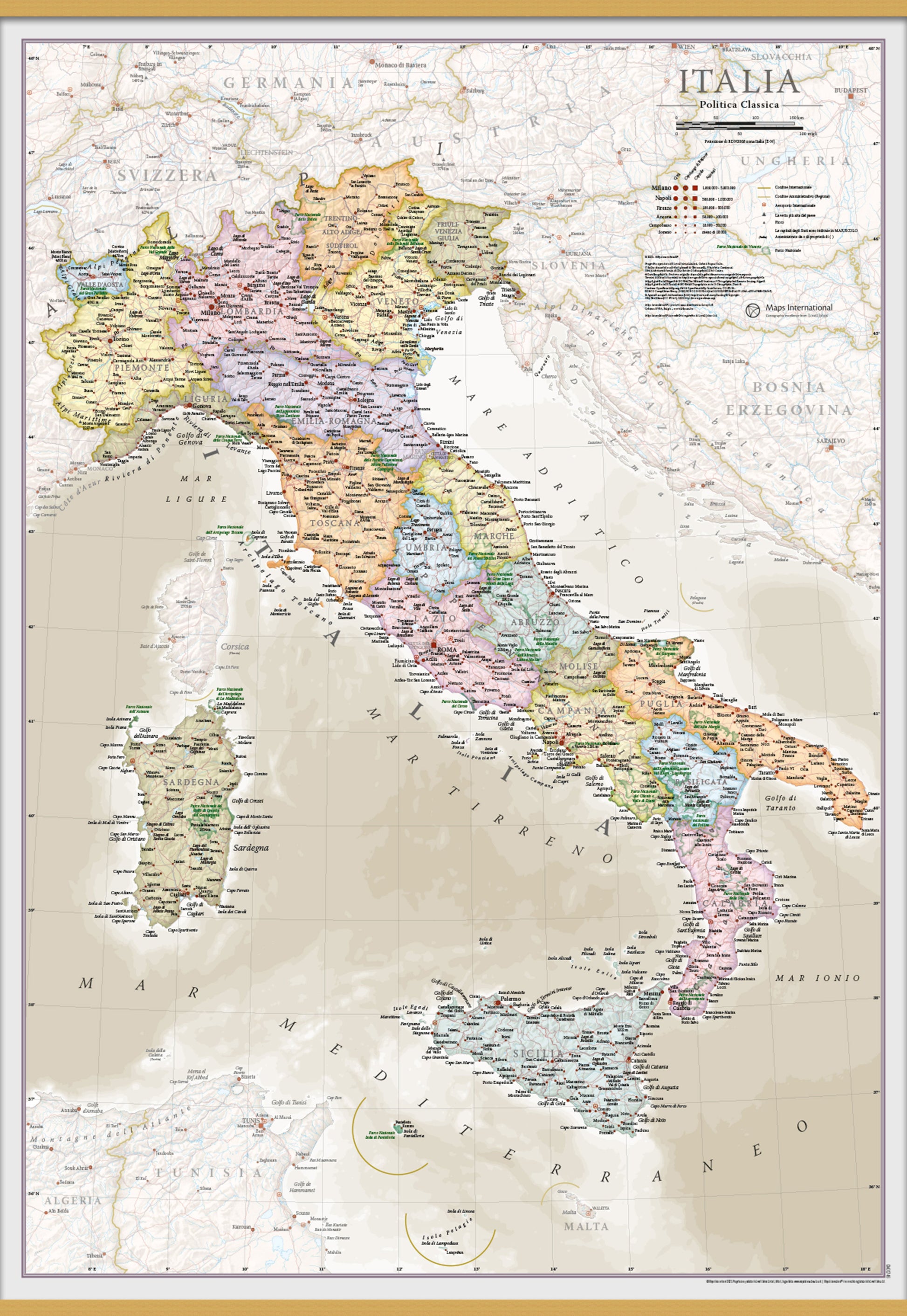 CM01746_M_CWDHB - Italy Classic Wall Map